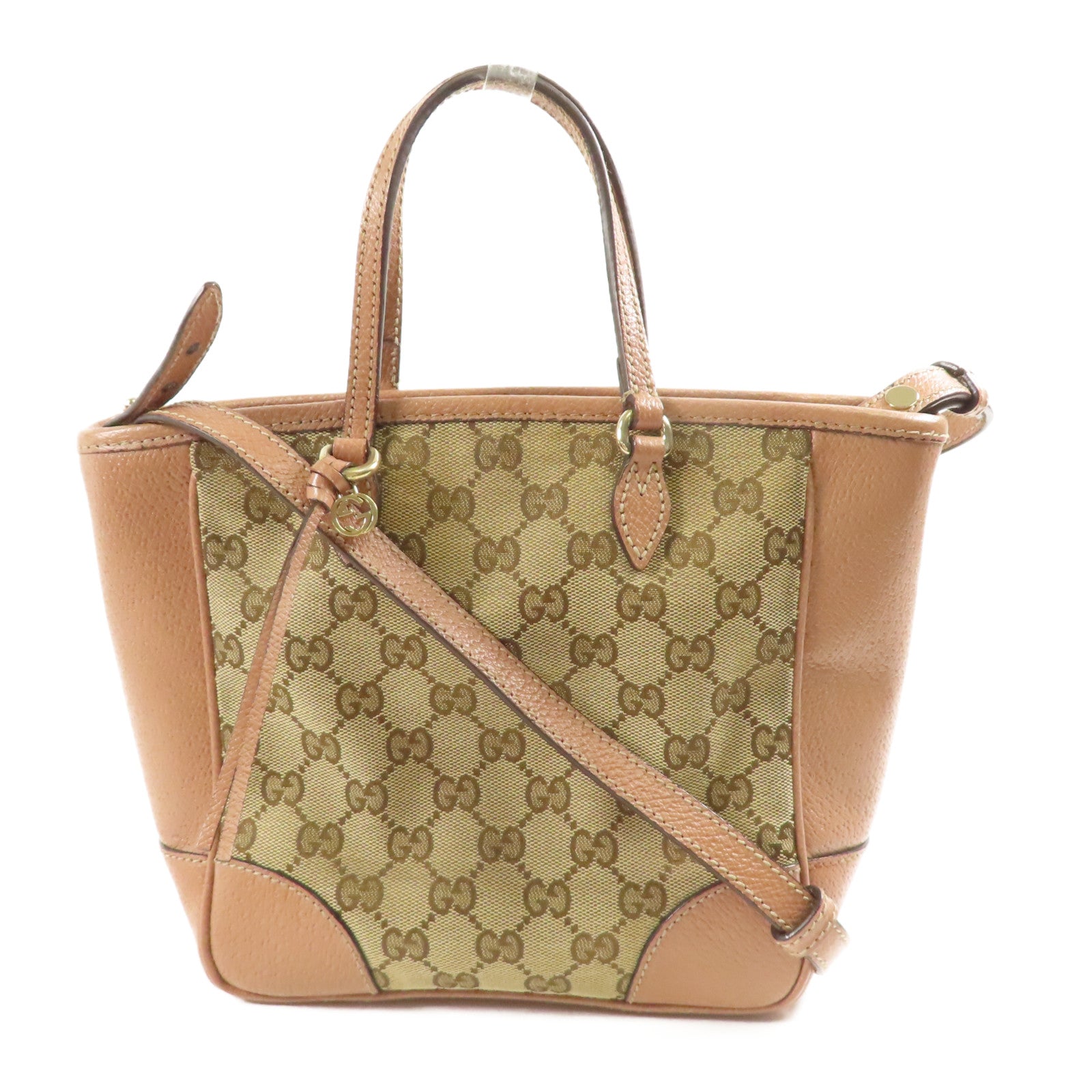 GUCCI 帆布Shoulder Tote金扣手挽肩背兩用袋