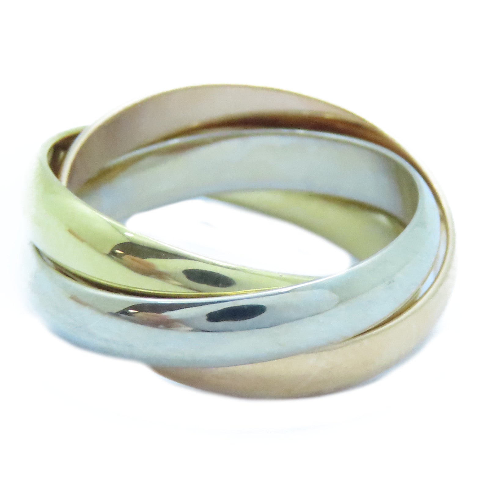 CARTIER 【激減優惠】18K黃金/白金/玫瑰金Trinity戒指Cartier#50/US#5.5