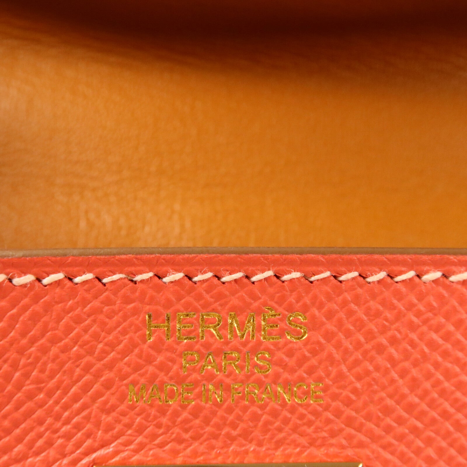 HERMES Epsom皮革/Chevre皮革Kelly 35手挽肩背兩用袋Rose Jaipur/Gold