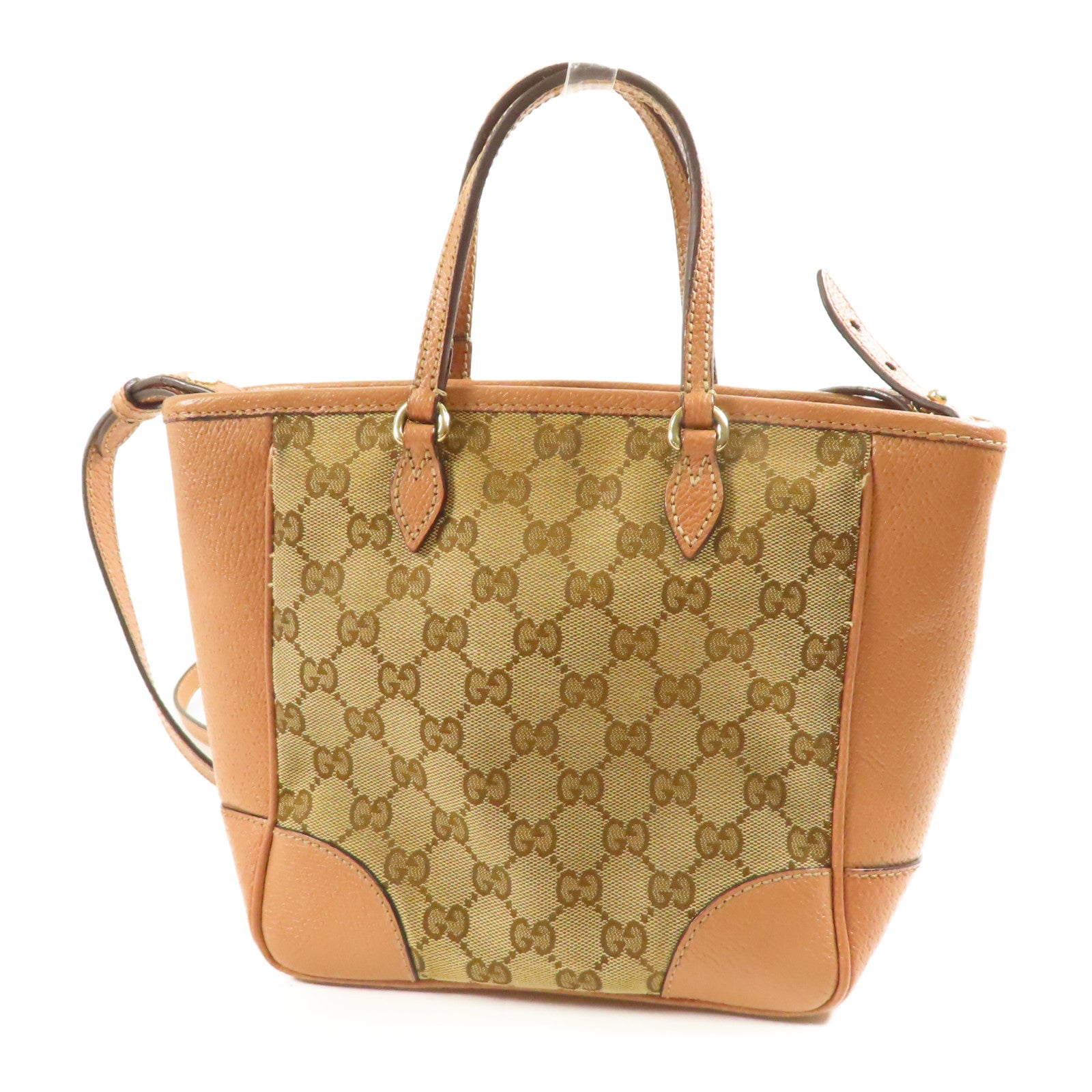 GUCCI 帆布Shoulder Tote金扣手挽肩背兩用袋