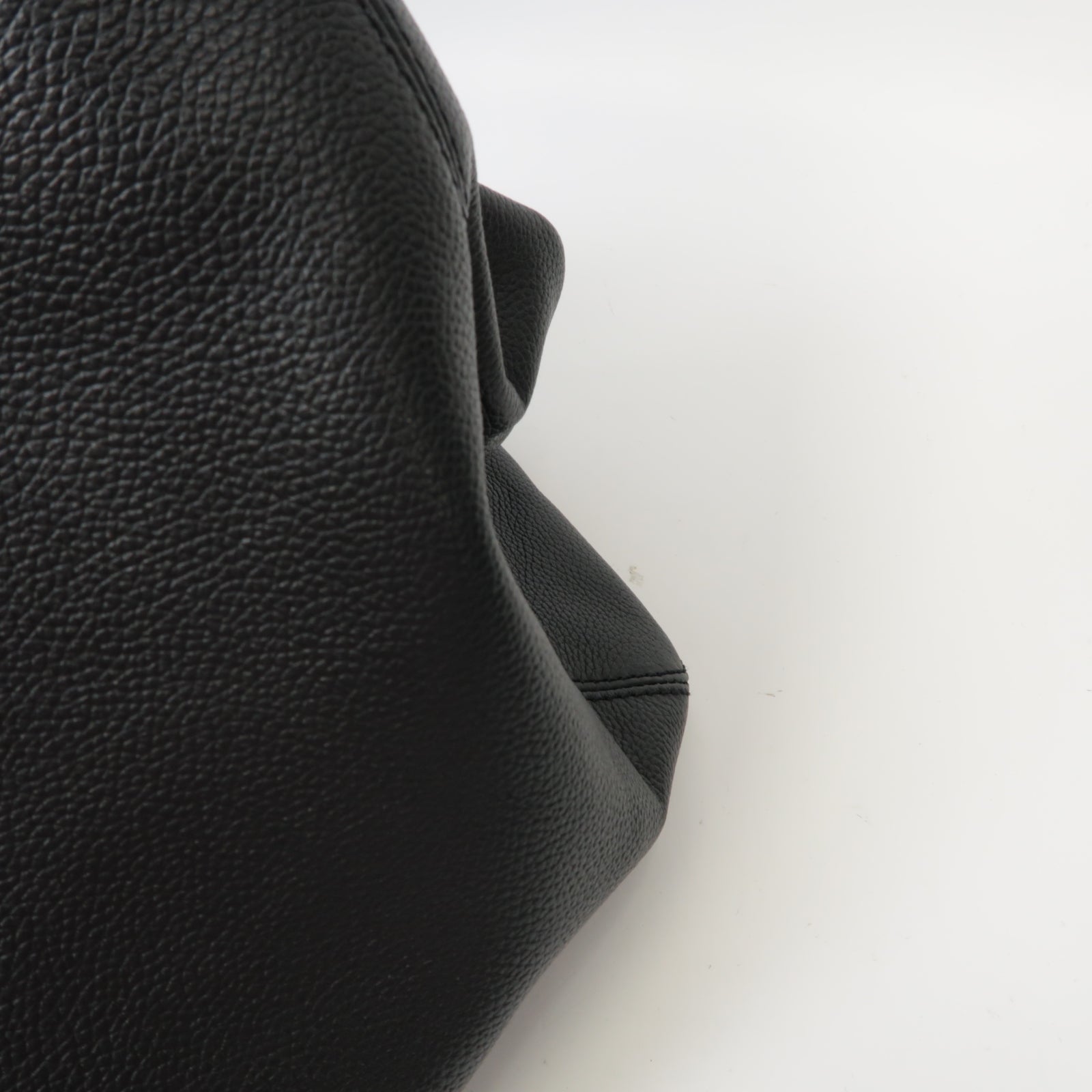 CHANEL 牛皮皮革2 Way Shoulder銀扣手挽肩背兩用袋黑色