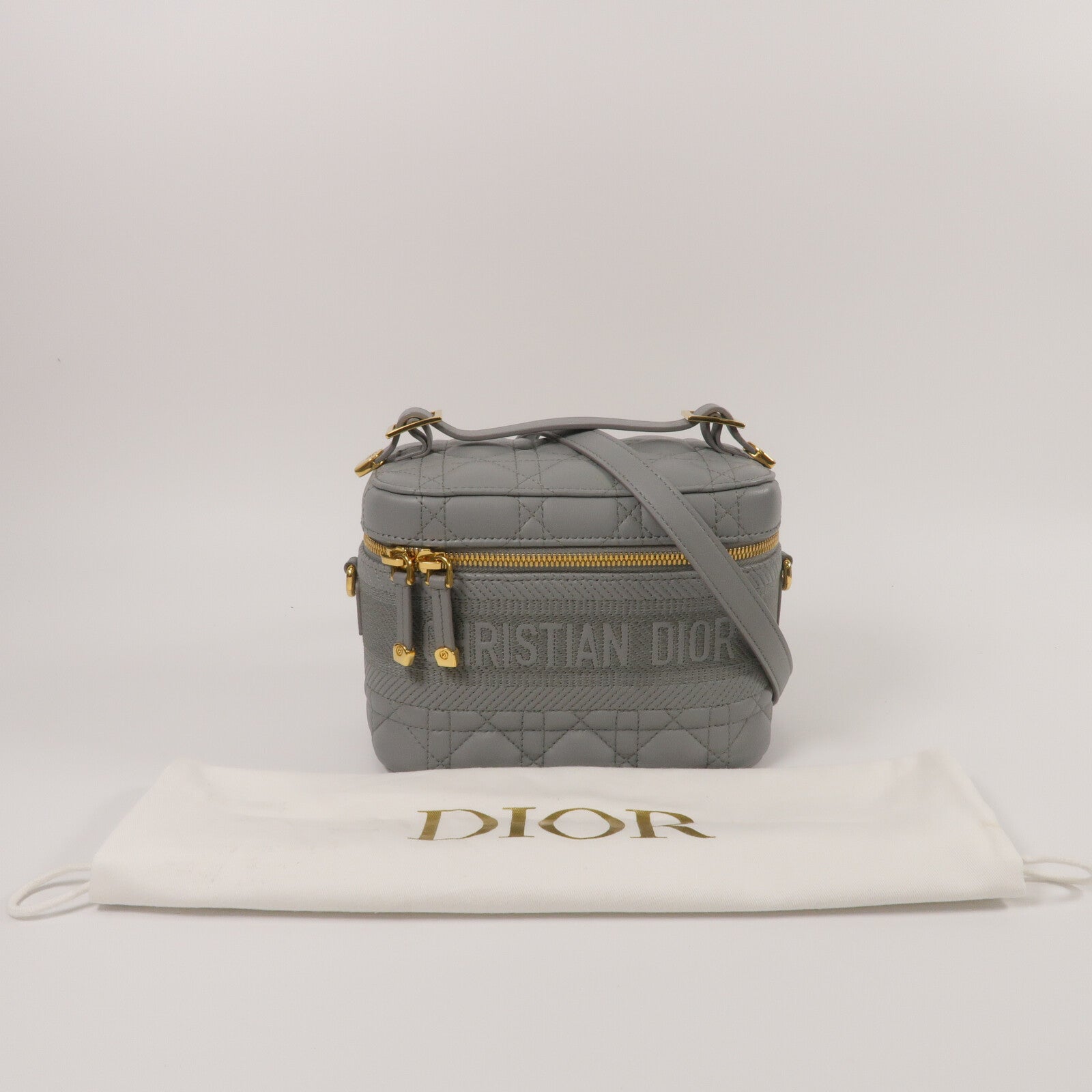 Dior 羊皮皮革Travel Vanity Case手挽肩背兩用袋
