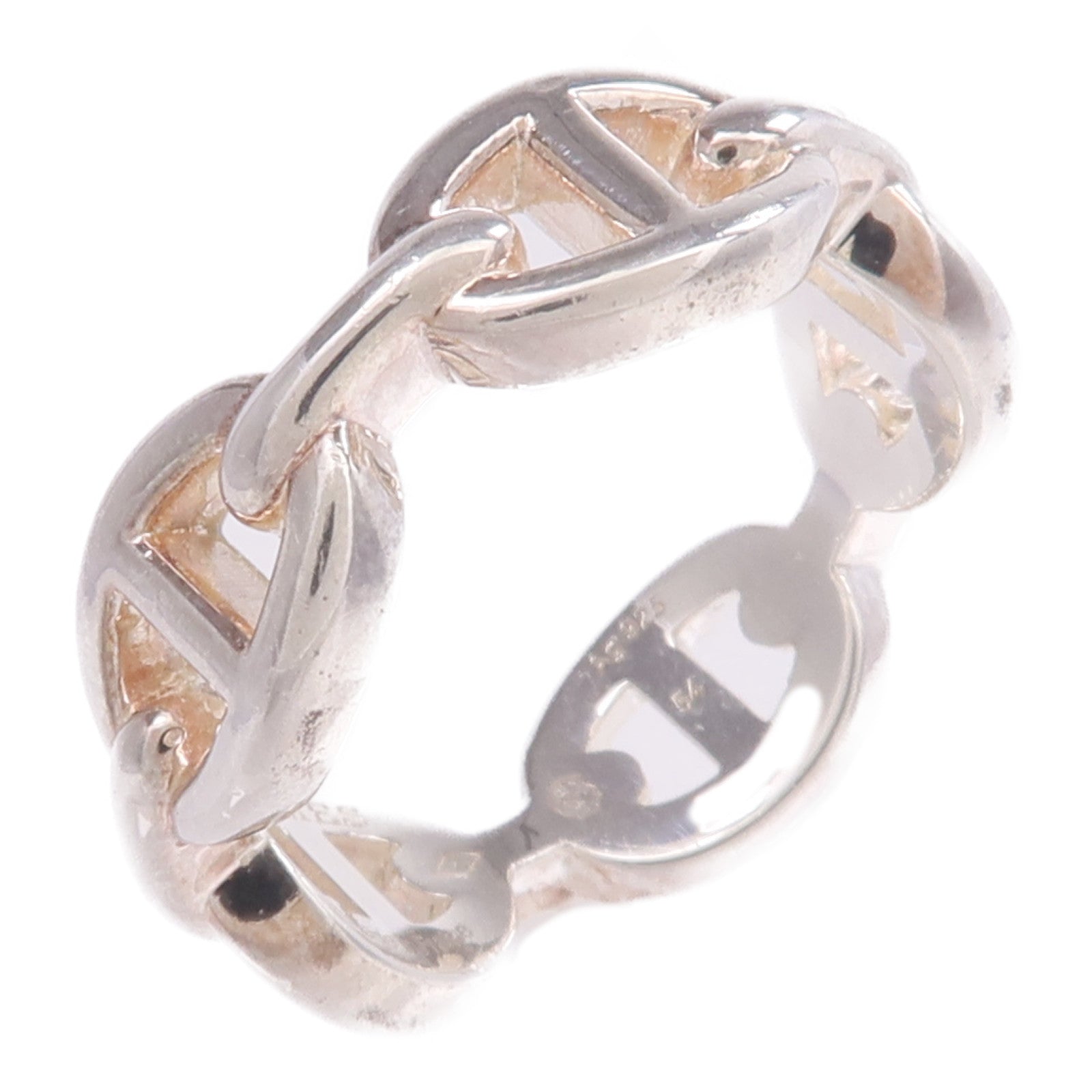 HERMES 925純銀Chaine d'ancre Ring戒指Hermes#54/US#6.5