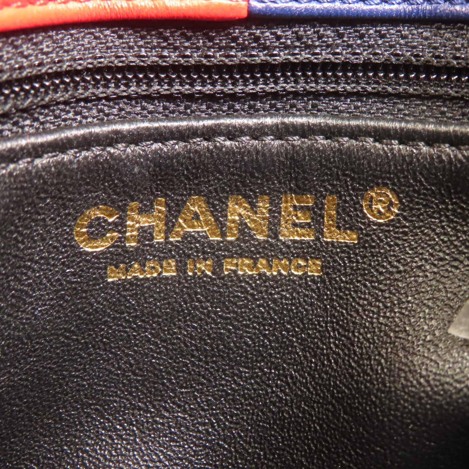 CHANEL 羊皮皮革Colorblock Pagoda Flap金扣鏈帶肩背袋