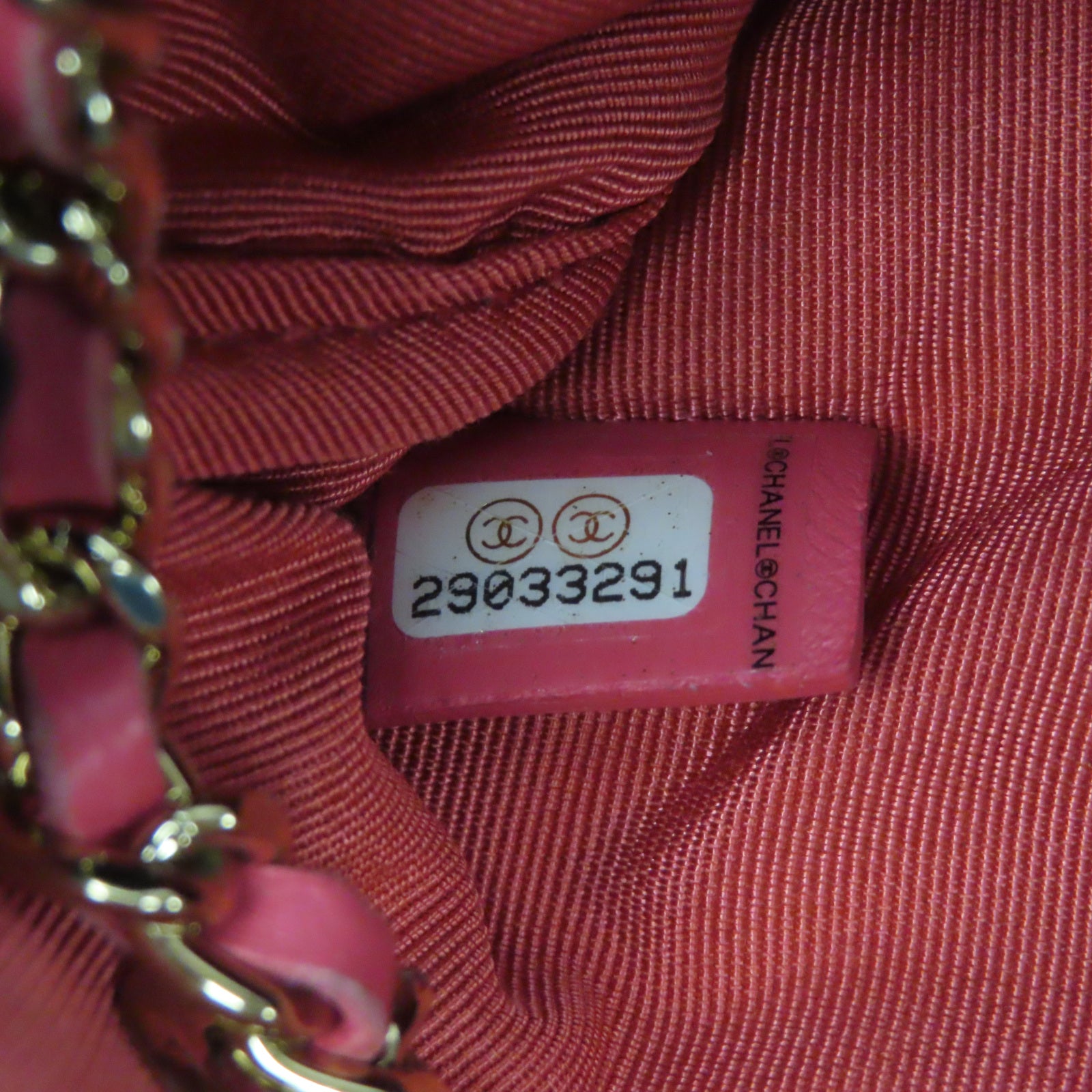 CHANEL 【激減優惠】菱格羊皮皮革Chain Shoulder Bag金扣肩背袋粉紅色