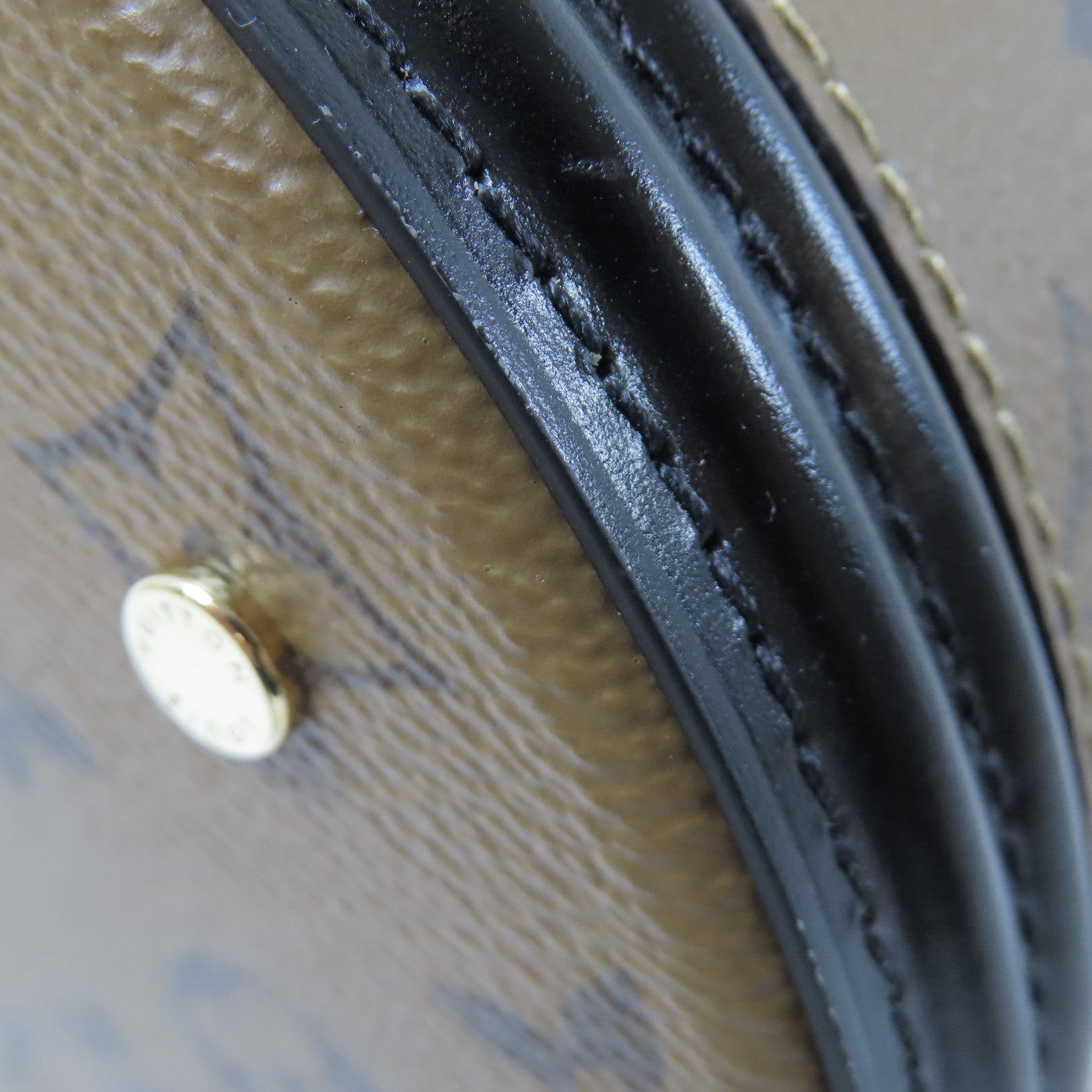 LOUIS VUITTON Monogram Reverse Cannes金扣手挽肩背兩用袋啡色