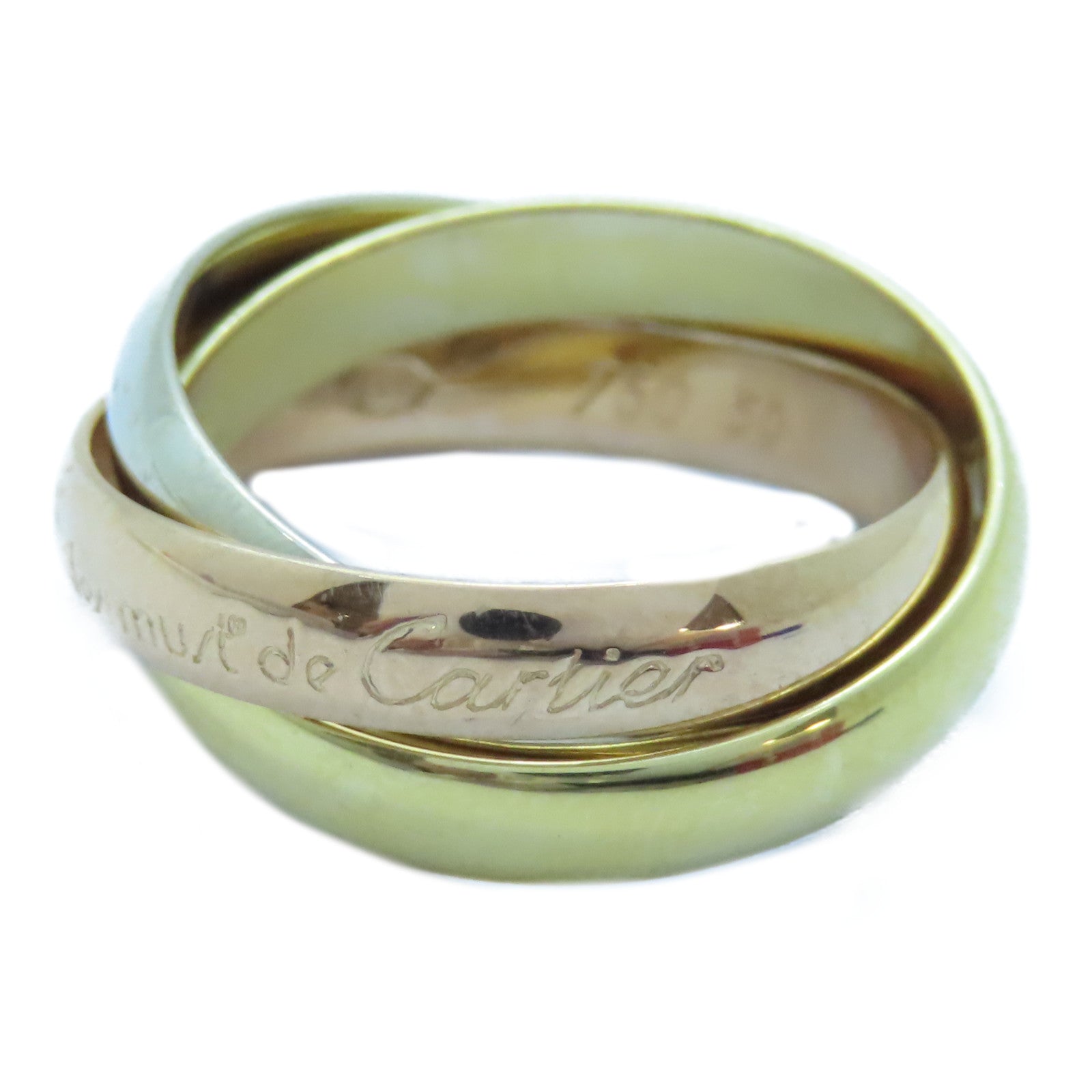 CARTIER 【激減優惠】18K黃金/白金/玫瑰金Trinity戒指Cartier#50/US#5.5