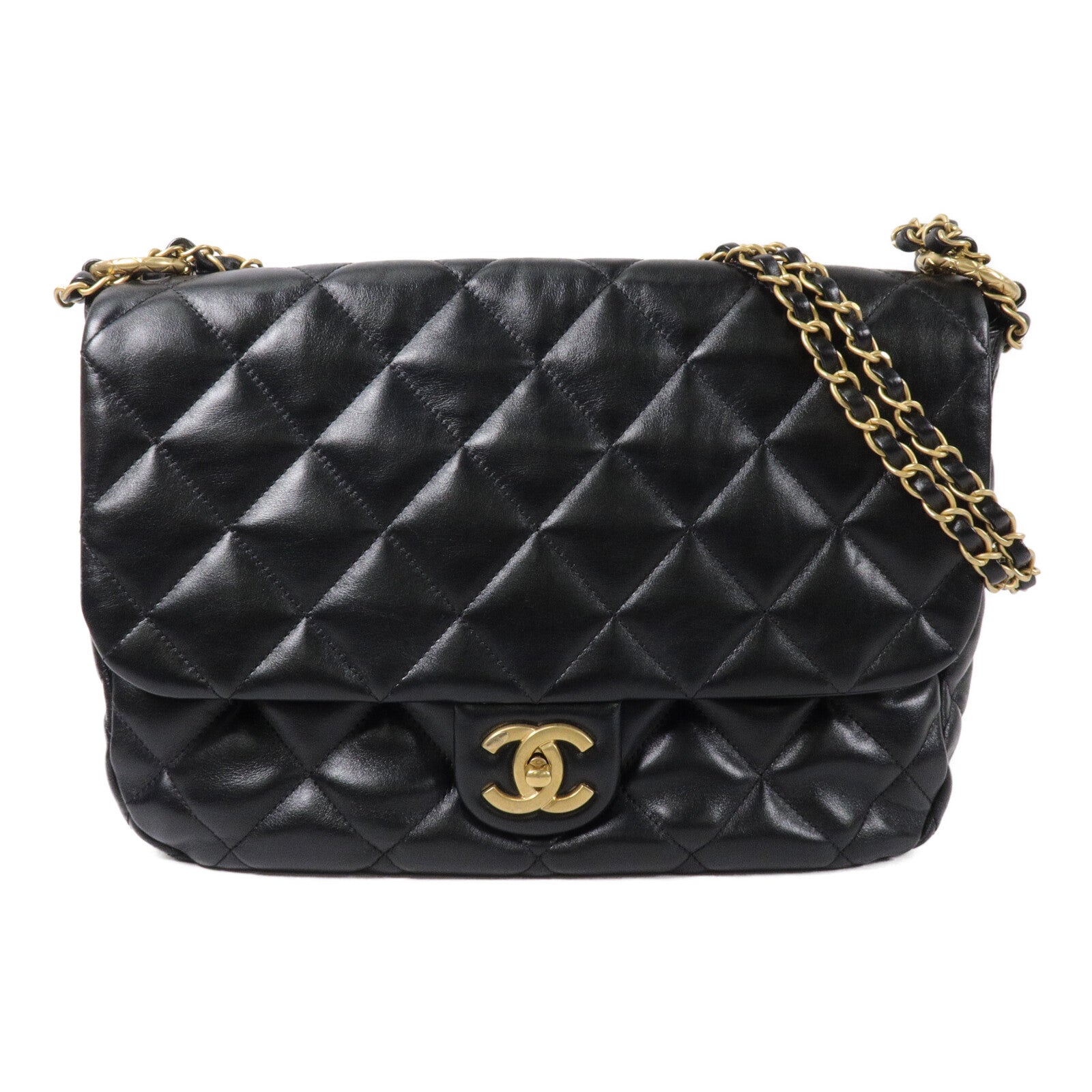 CHANEL 羊皮皮革Chain Shoulder鏈帶肩背袋