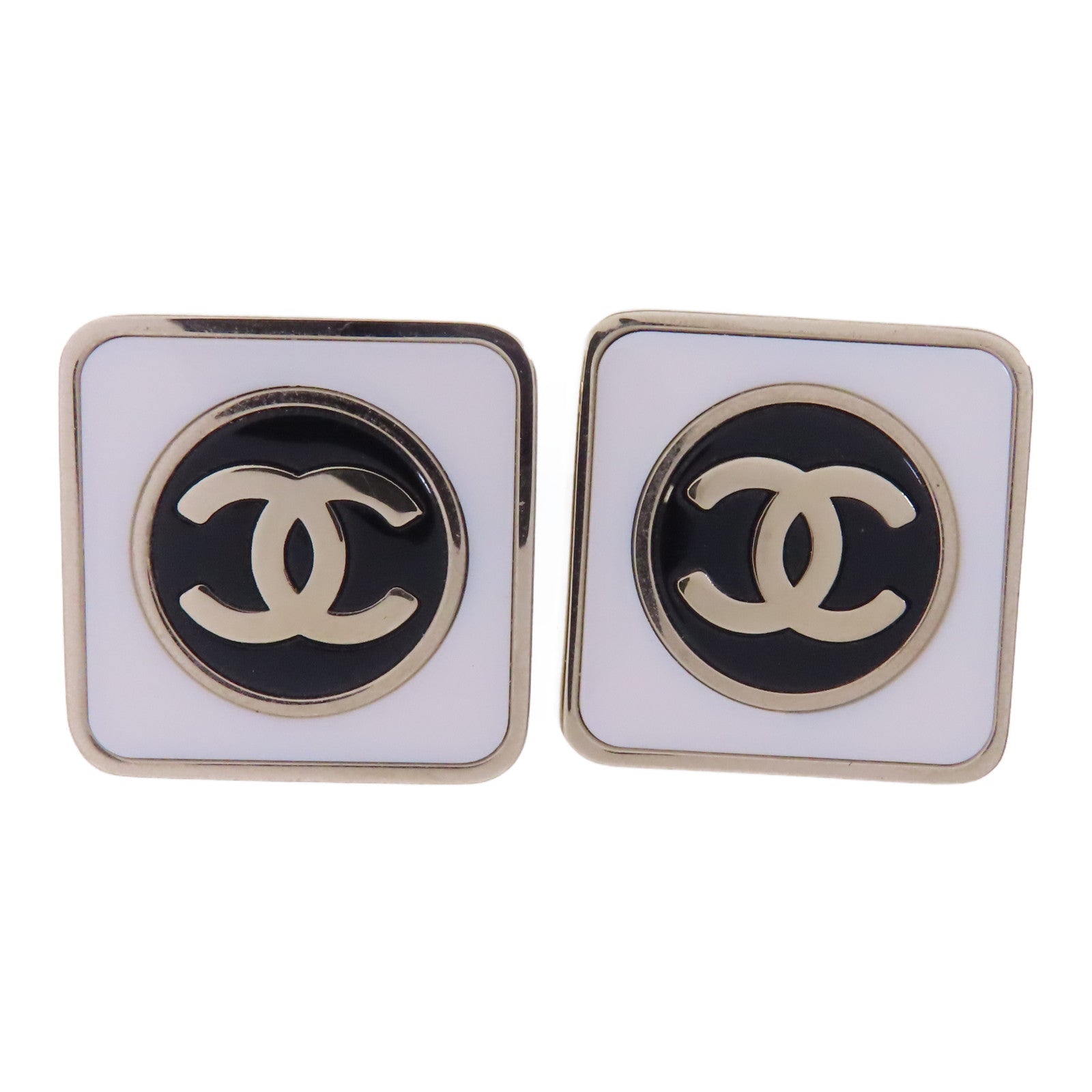 CHANEL 【激減優惠】金屬Earrings耳環金色/白色/黑色