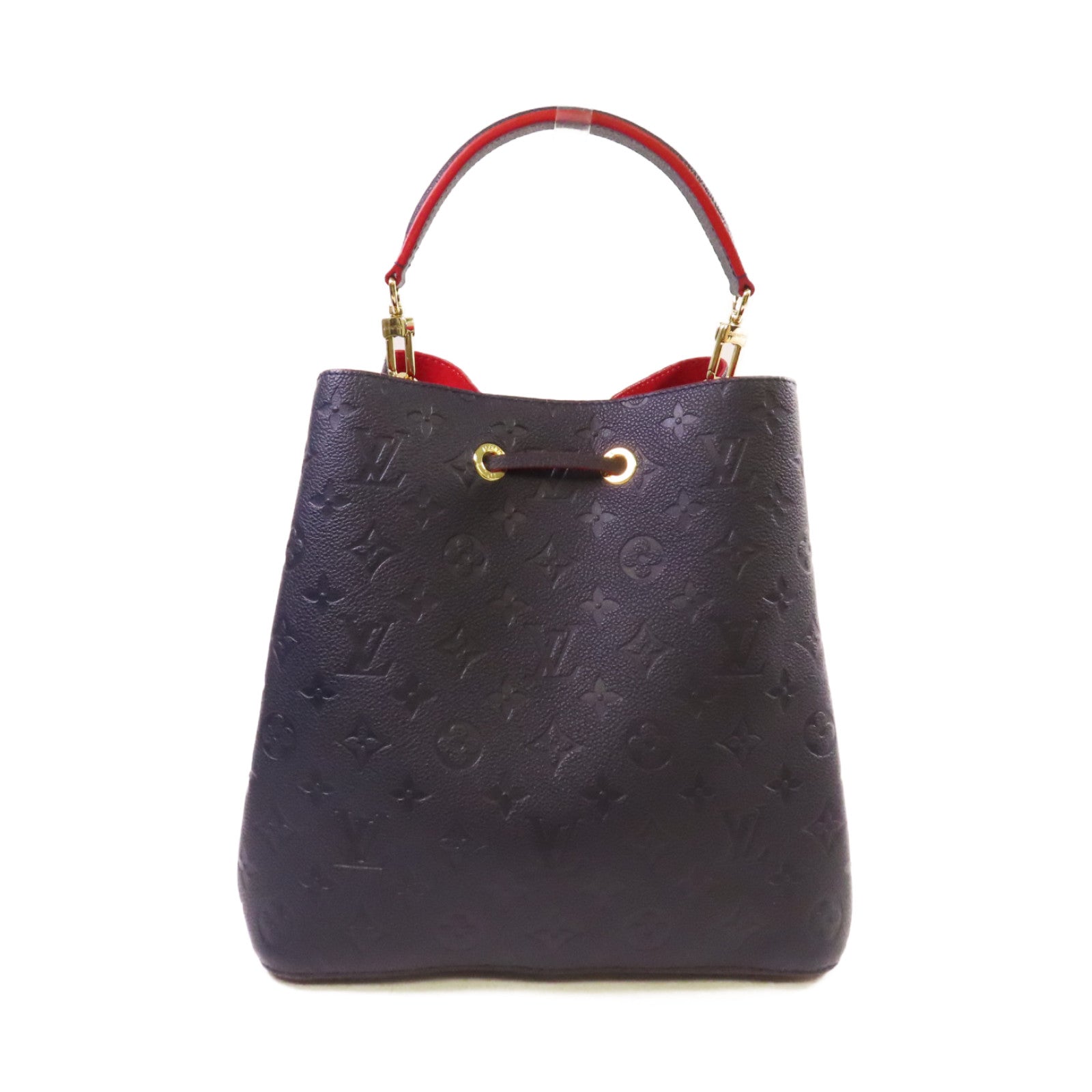 LOUIS VUITTON Monogram Empreinte NEO NOE Shoulder Bag金扣手挽肩背兩用袋深藍色/紅色