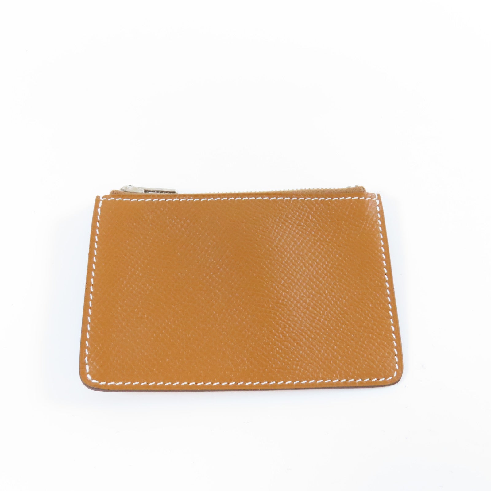 HERMES Epsom皮革Constance Slim銀扣錢包Gold經典駝色