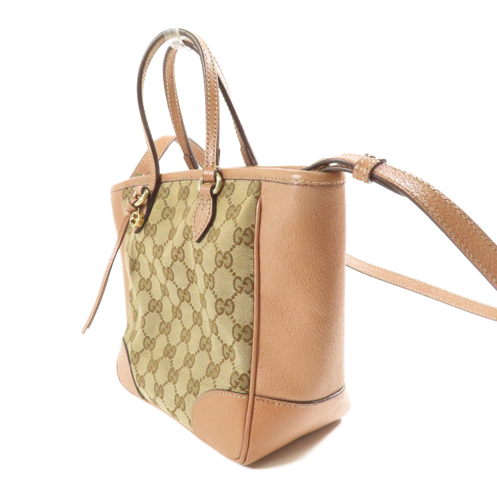 GUCCI 帆布Shoulder Tote金扣手挽肩背兩用袋