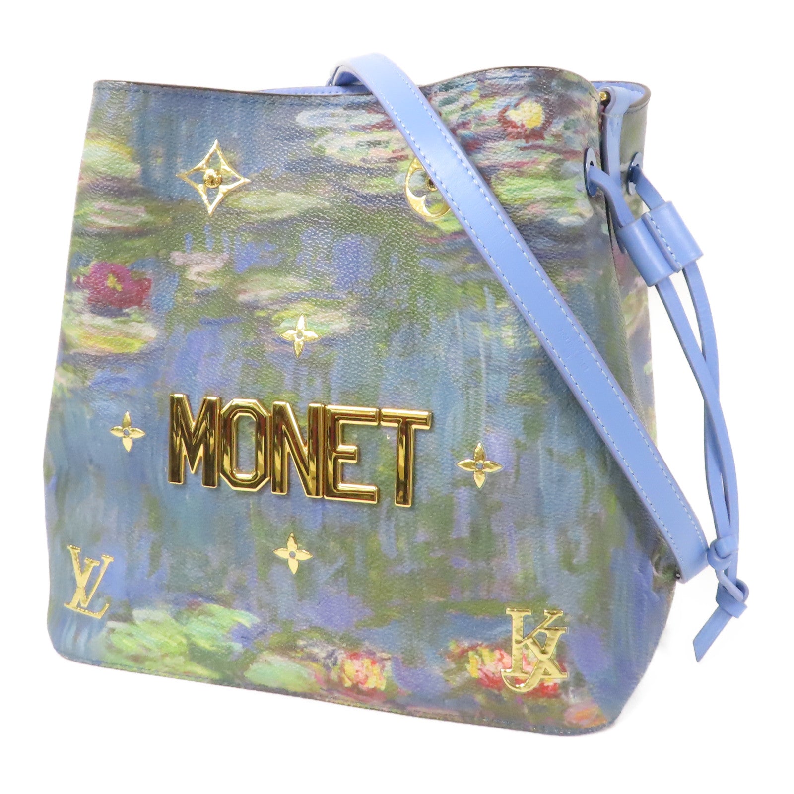 LOUIS VUITTON Masters Collection Neo Noe MM Monet肩背袋藍色