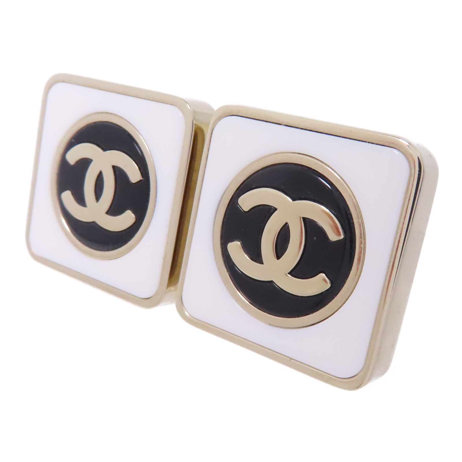 CHANEL 【激減優惠】金屬Earrings耳環金色/白色/黑色