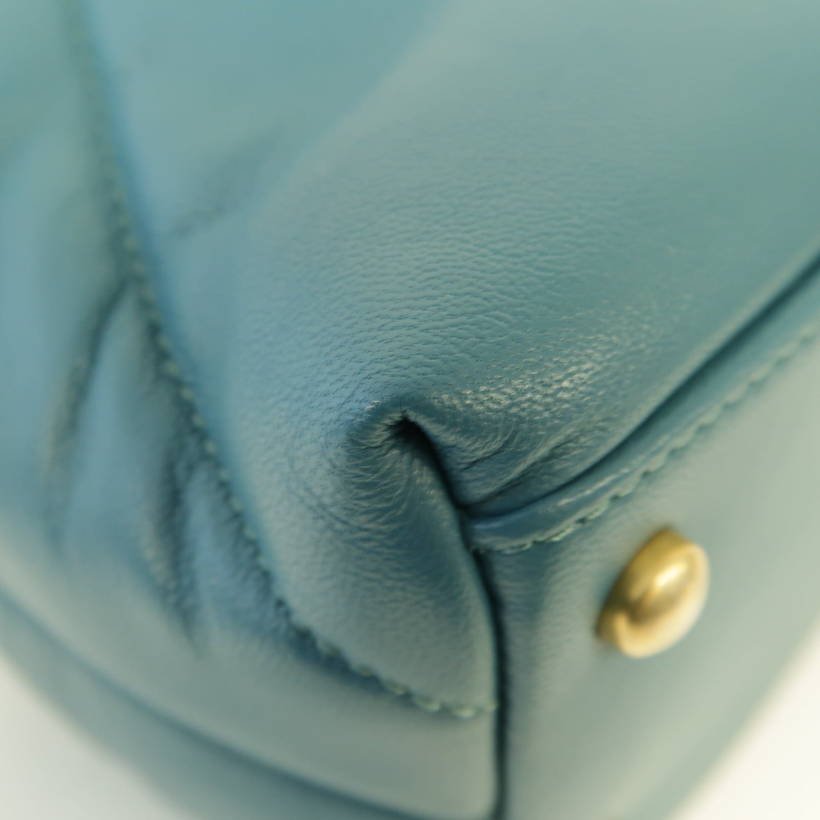 CHANEL 【激減優惠】菱格羊皮皮革Shoulder Bag金扣鏈帶肩背袋綠色