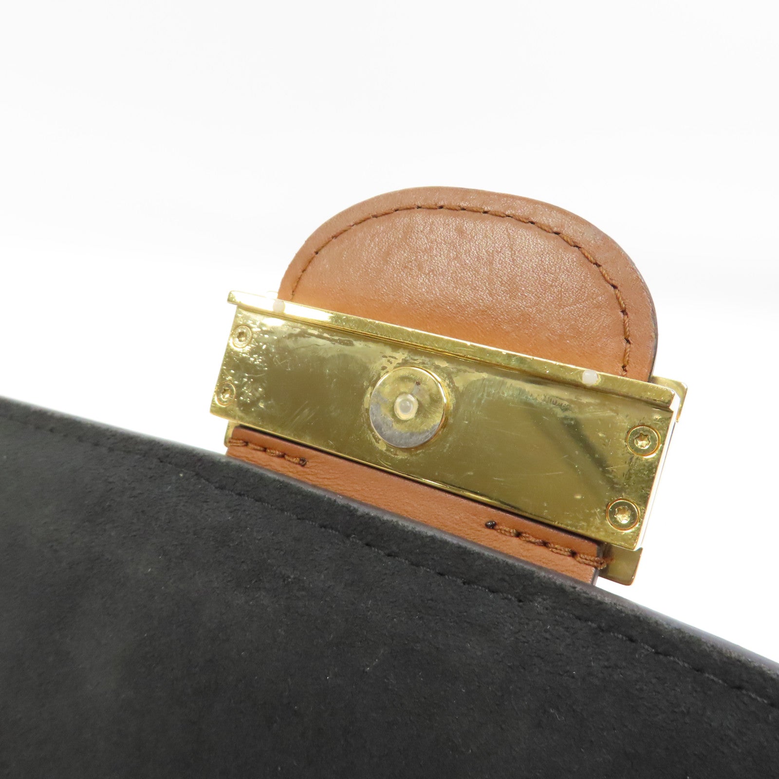 LOUIS VUITTON Monogram Dauphine MM金扣鏈帶肩背袋啡色
