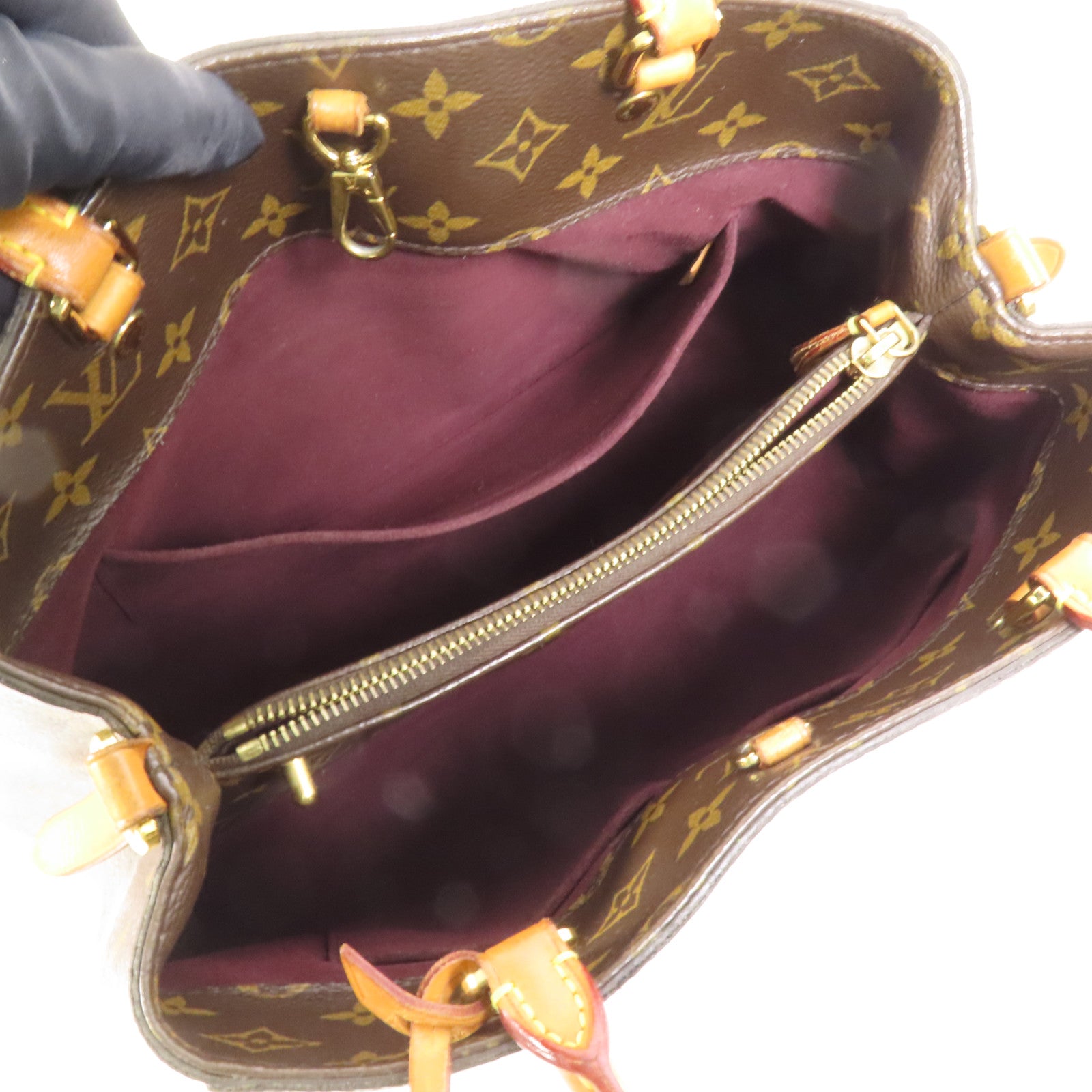 LOUIS VUITTON Monogram Montaigne MM金扣手挽肩背兩用袋