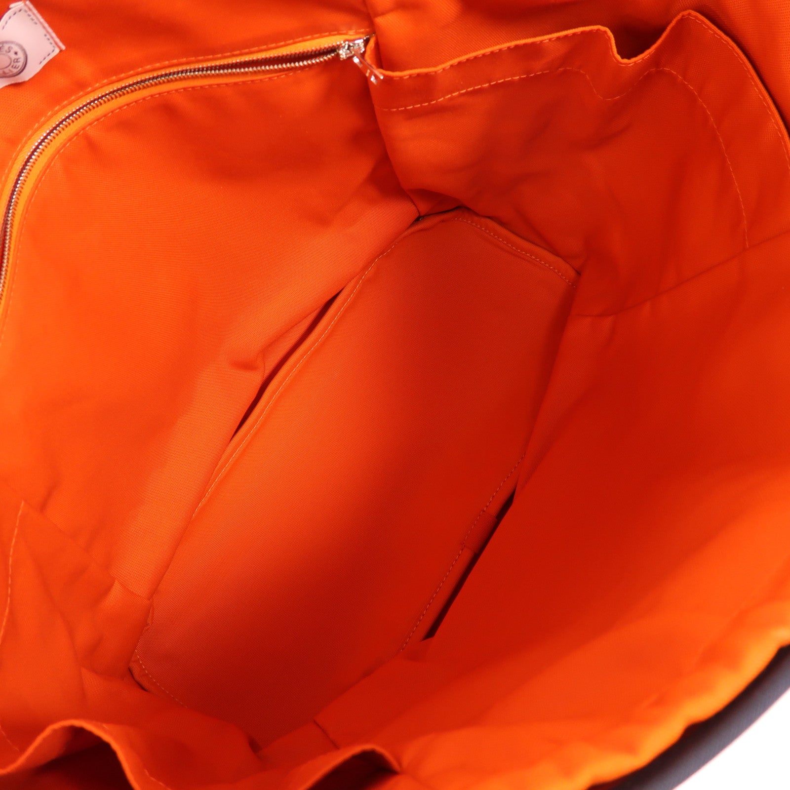 HERMES 帆布The Grooming Bag銀扣手挽肩背兩用袋