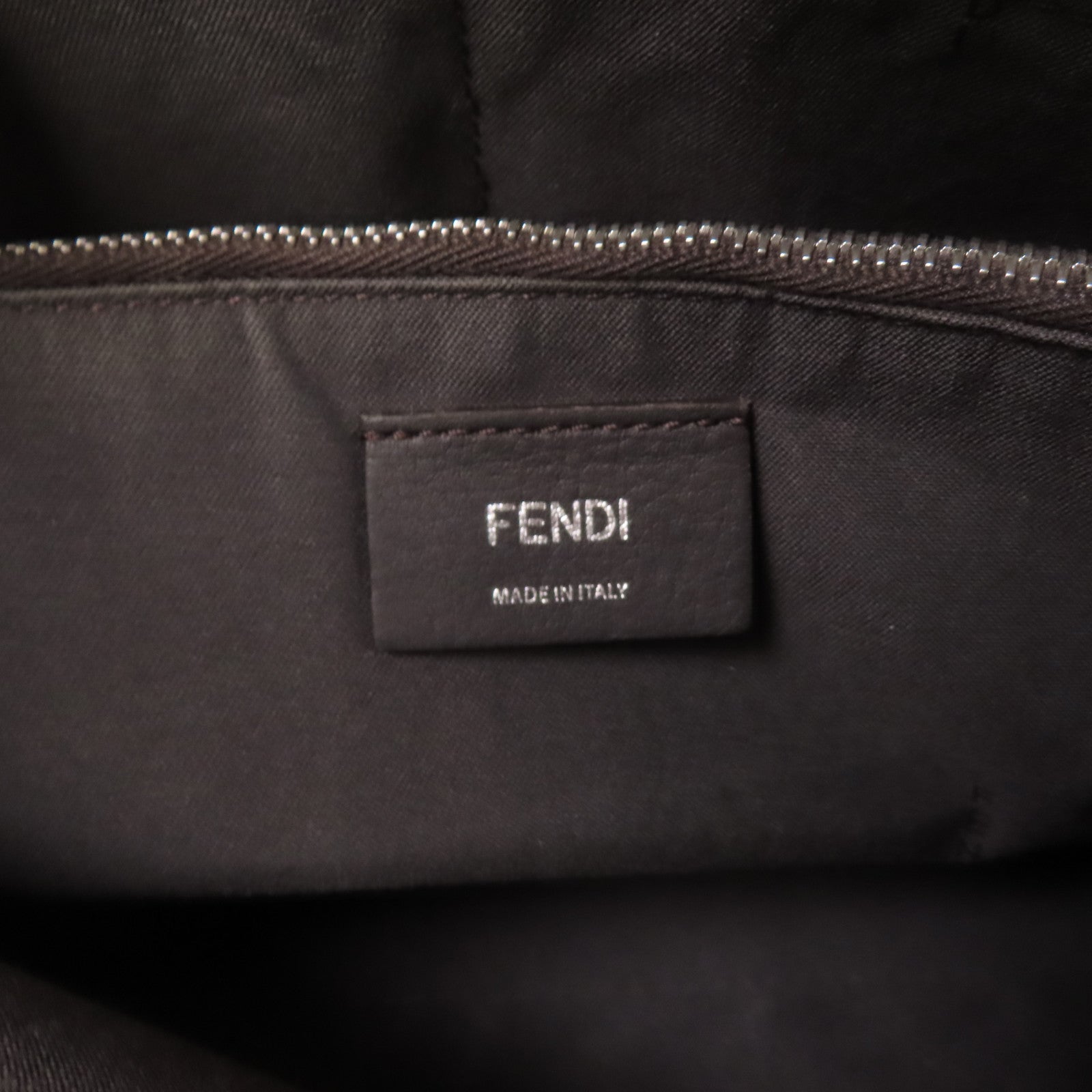 FENDI 牛皮皮革By The Way銀扣手挽肩背兩用袋棕色