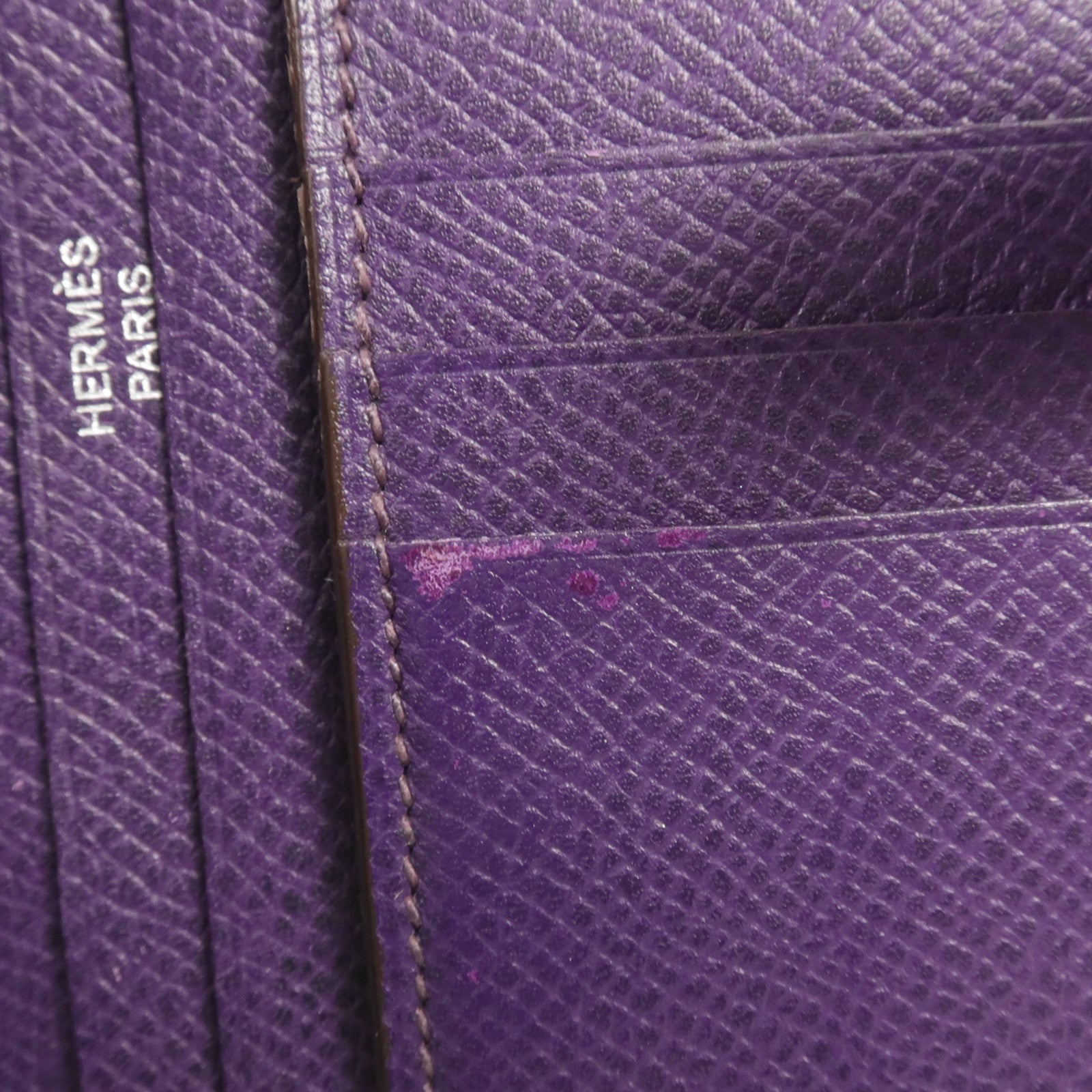 HERMES Epsom皮革Bearn Compact Wallet銀扣錢包