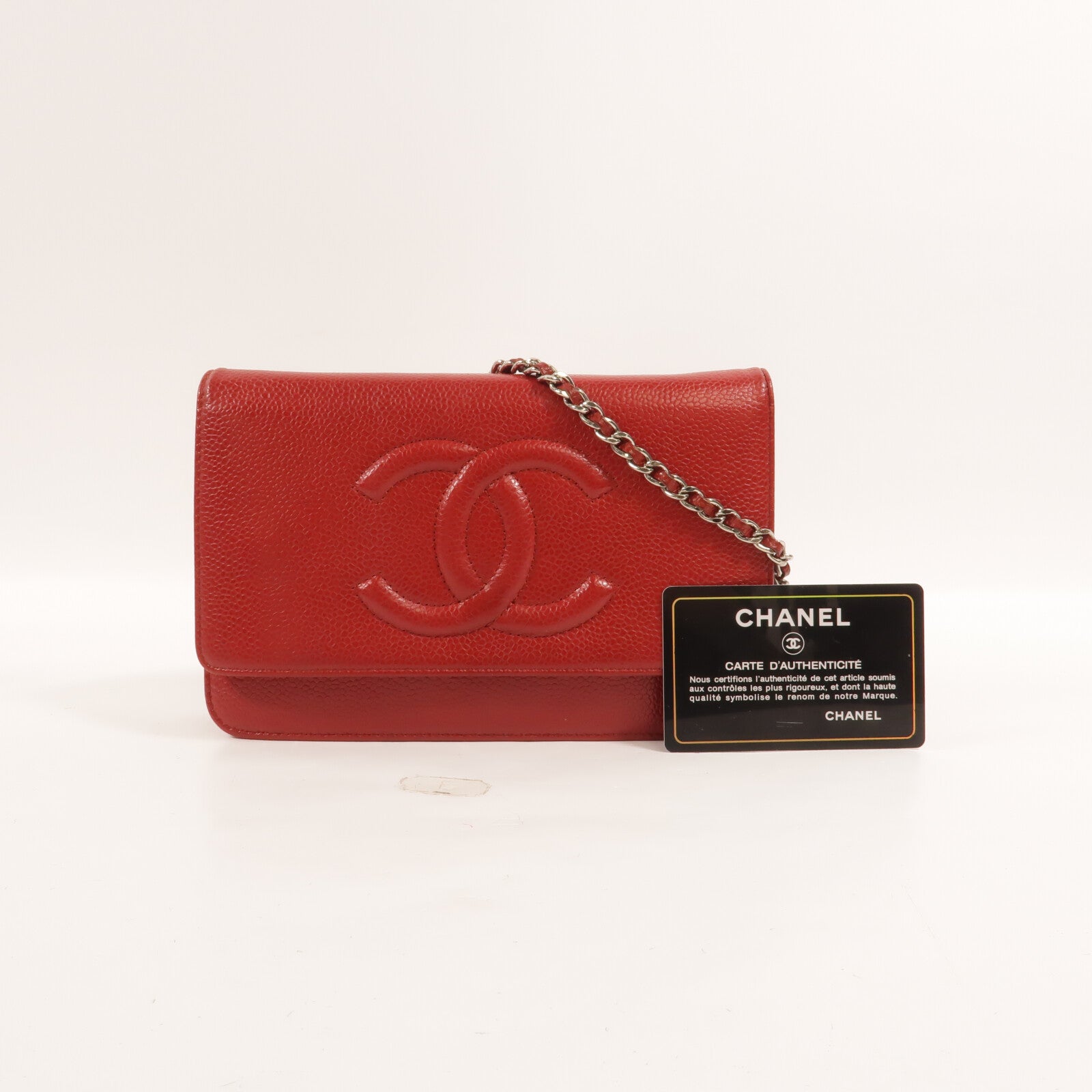 CHANEL 牛皮皮革Timeless Wallet On Chain鏈帶肩背袋