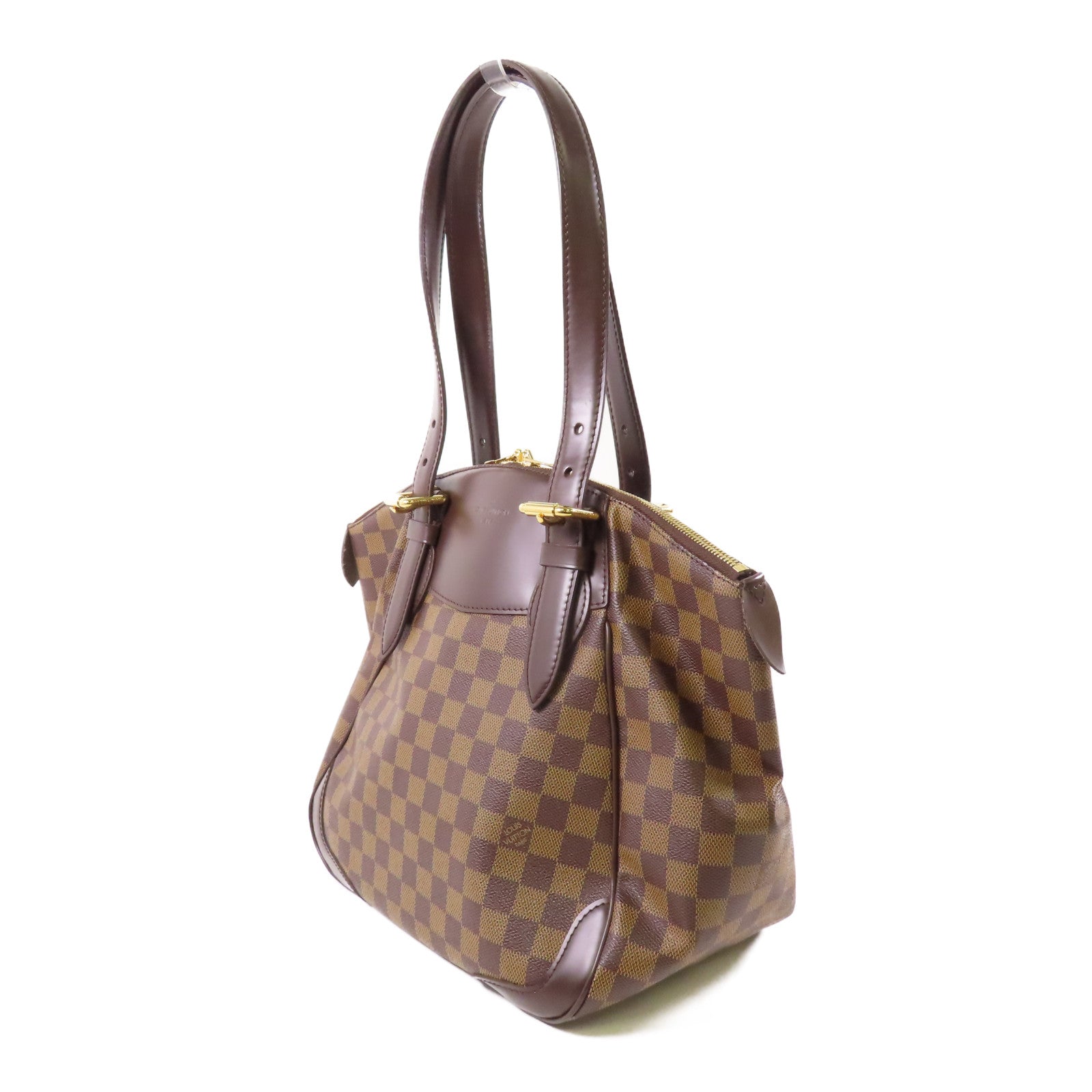 LOUIS VUITTON Damier Verona GM金扣肩背袋