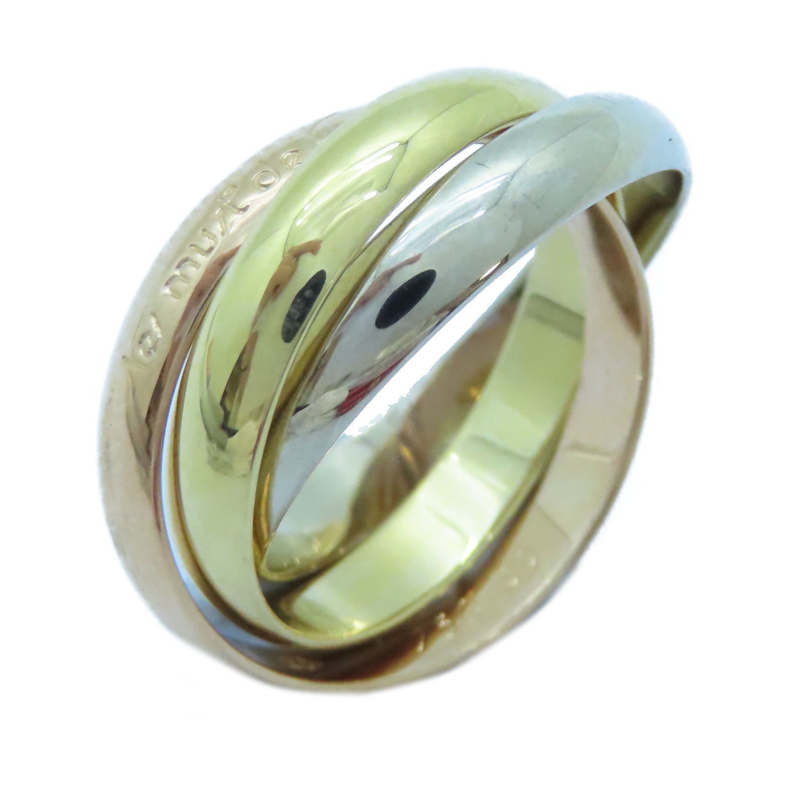 CARTIER 【激減優惠】18K黃金/白金/玫瑰金Trinity戒指Cartier#50/US#5.5