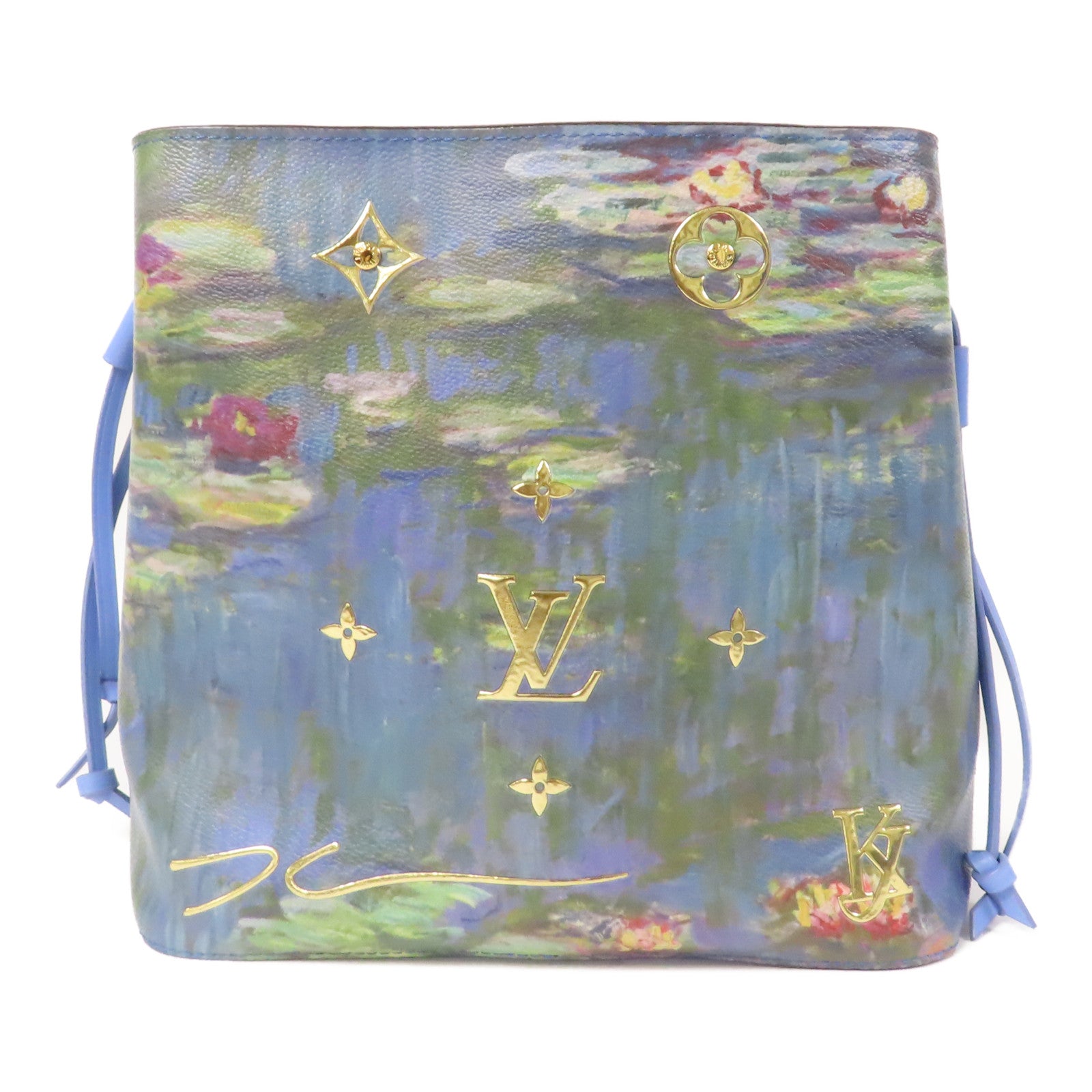 LOUIS VUITTON Masters Collection Neo Noe MM Monet肩背袋藍色