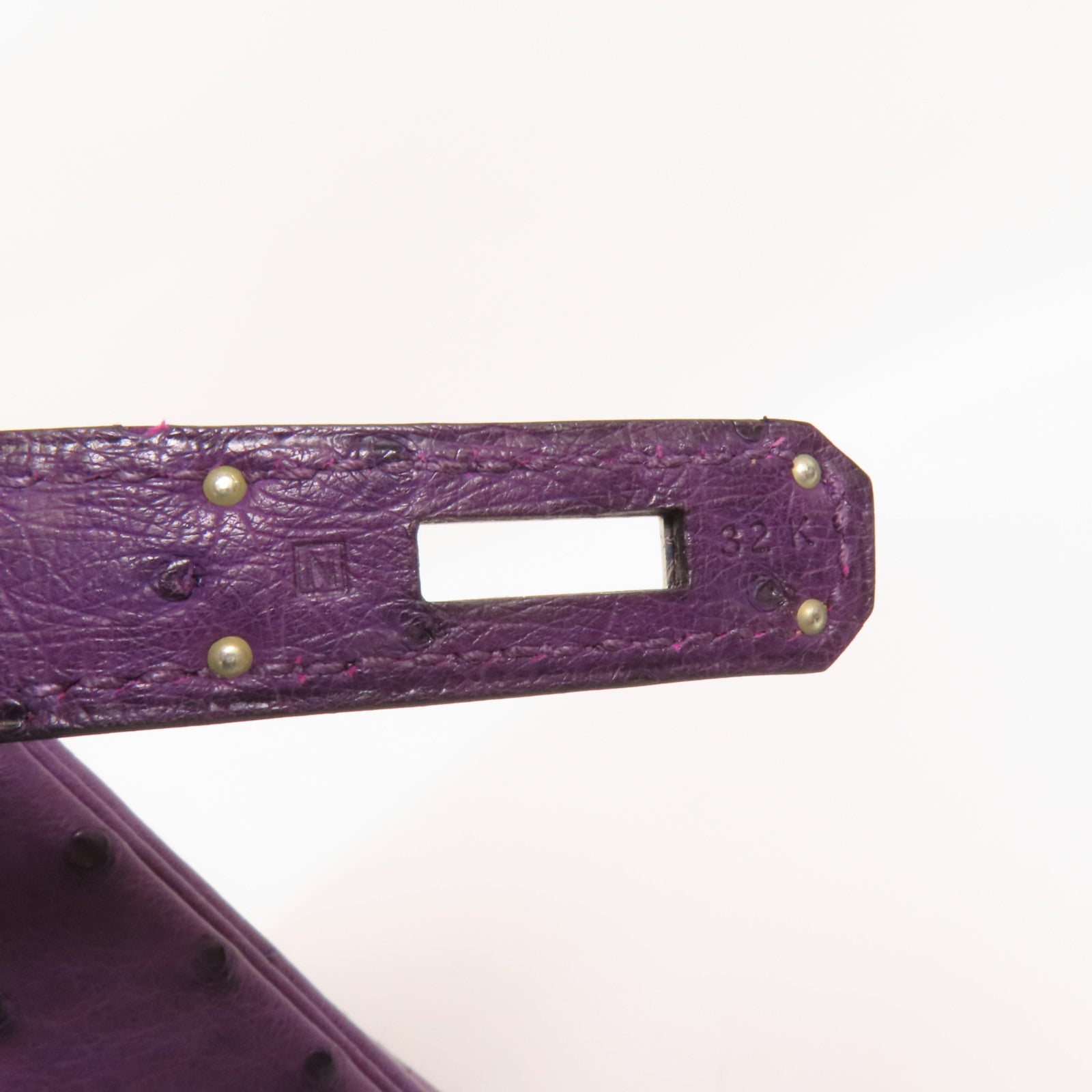 HERMES 【激減優惠】鴕鳥皮革Birkin 30銀扣手挽袋Amethyst
