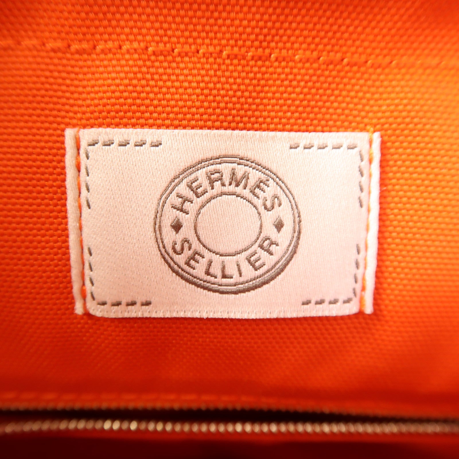 HERMES 帆布The Grooming Bag銀扣手挽肩背兩用袋