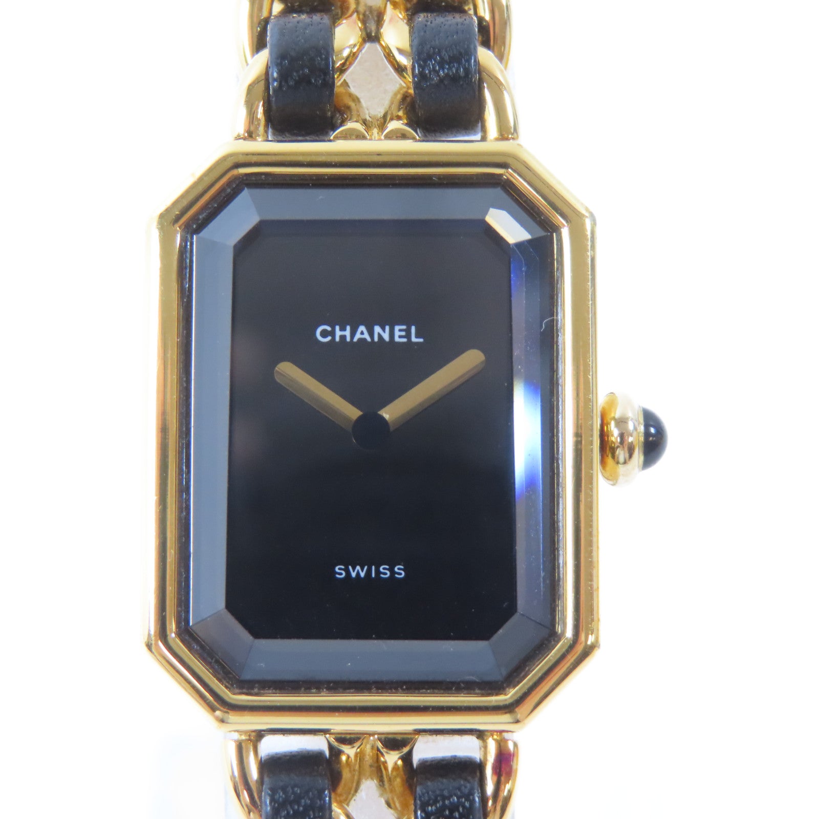 CHANEL Preimier L鍍金手錶石英機芯黑色