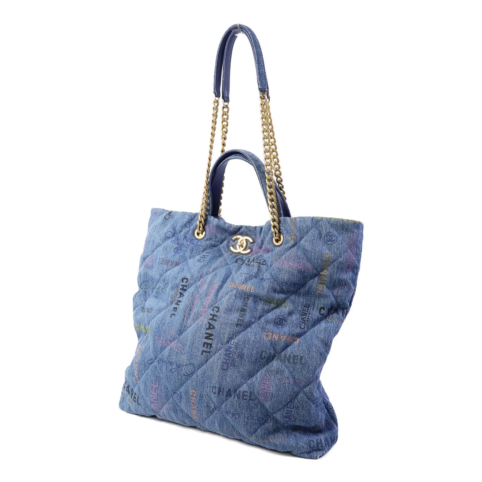CHANEL 牛仔布Mood Shopping Tote手挽肩背兩用袋
