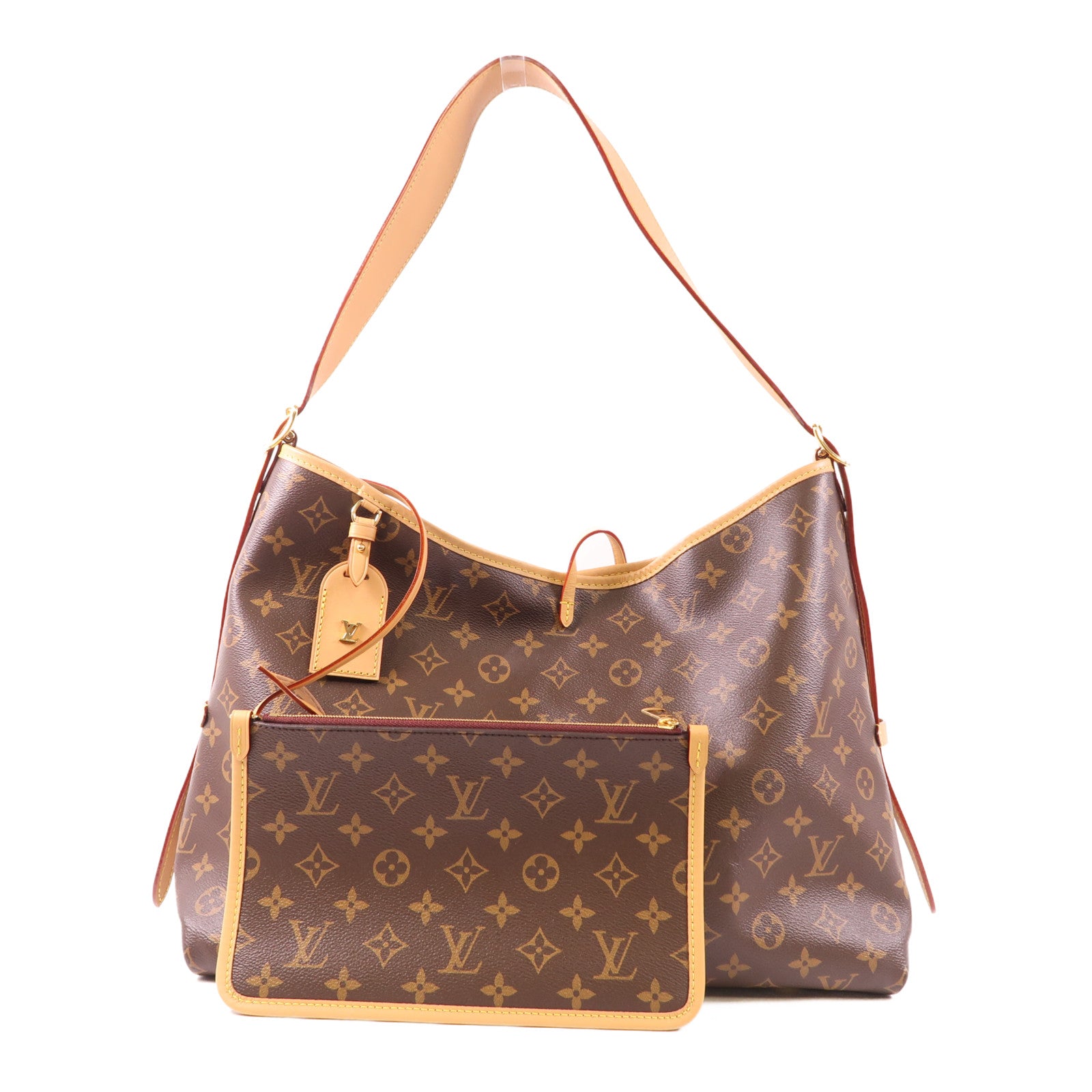 LOUIS VUITTON Monogram Carry All MM金扣肩背袋