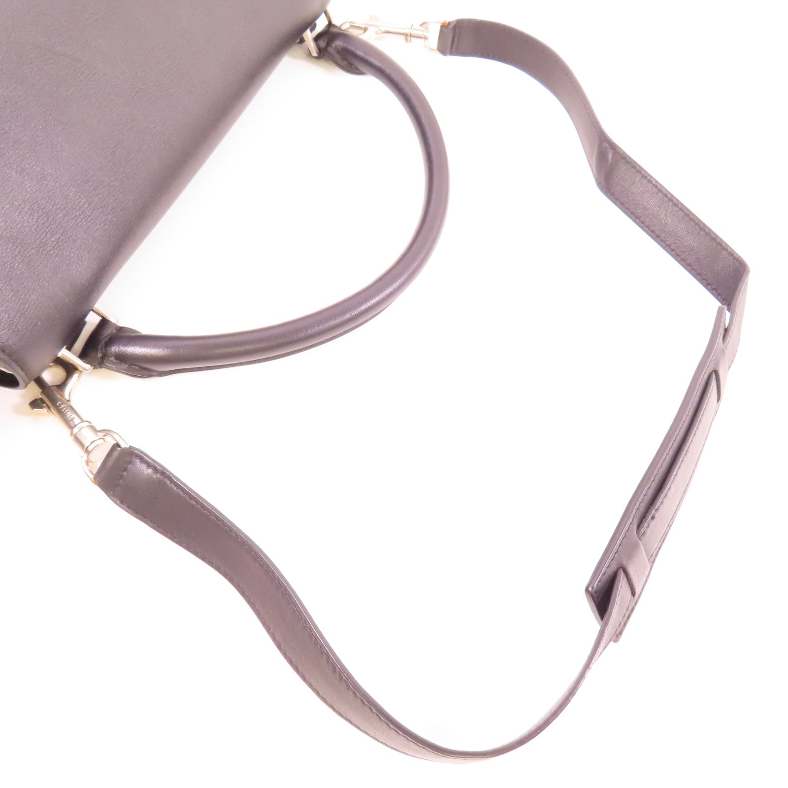 CELINE SHW Trapeze 2 Way Bag Calfskin Leather/Felt Beige/Black/Blue/Red/Brown