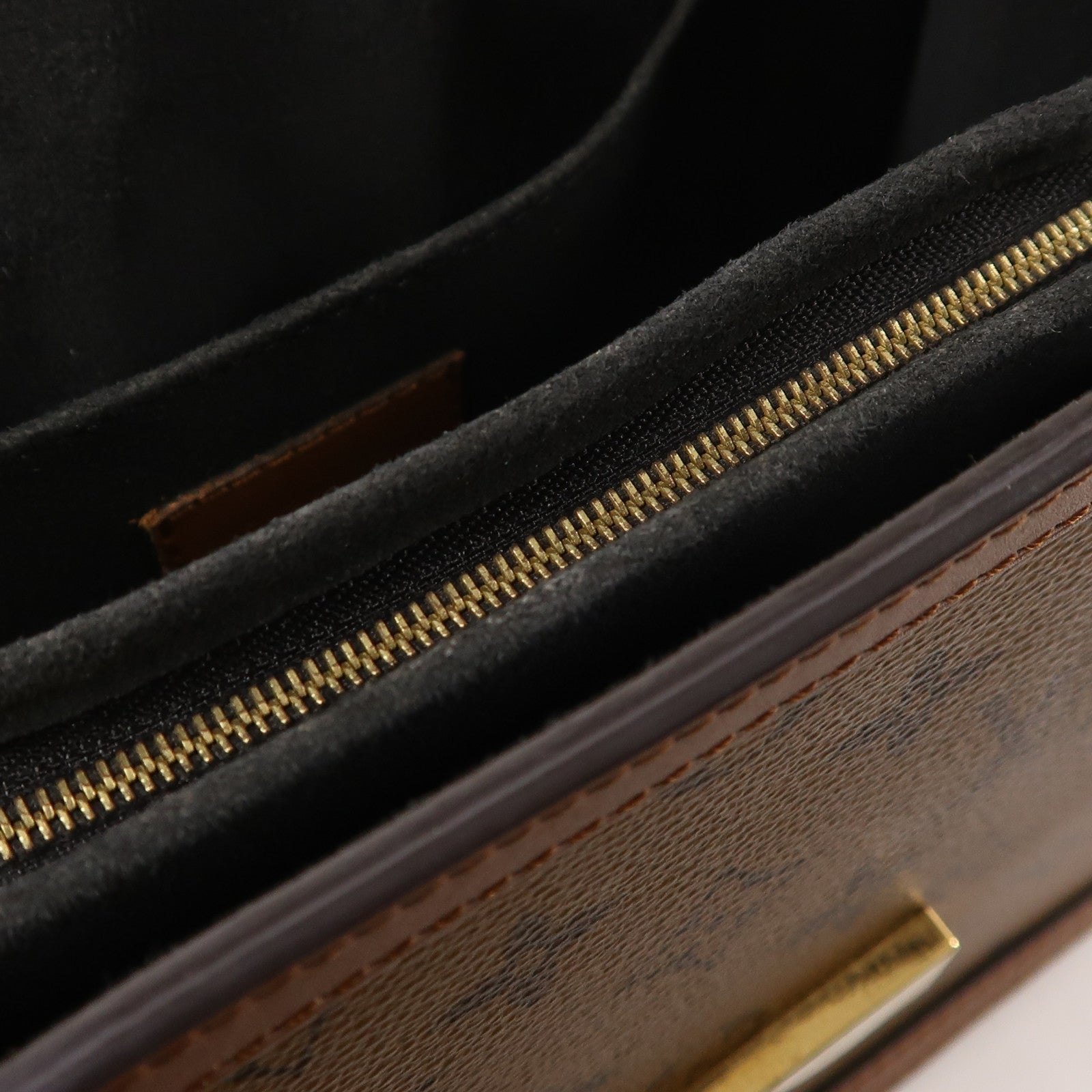 LOUIS VUITTON Monogram Reverse Dauphine MM金扣肩背袋