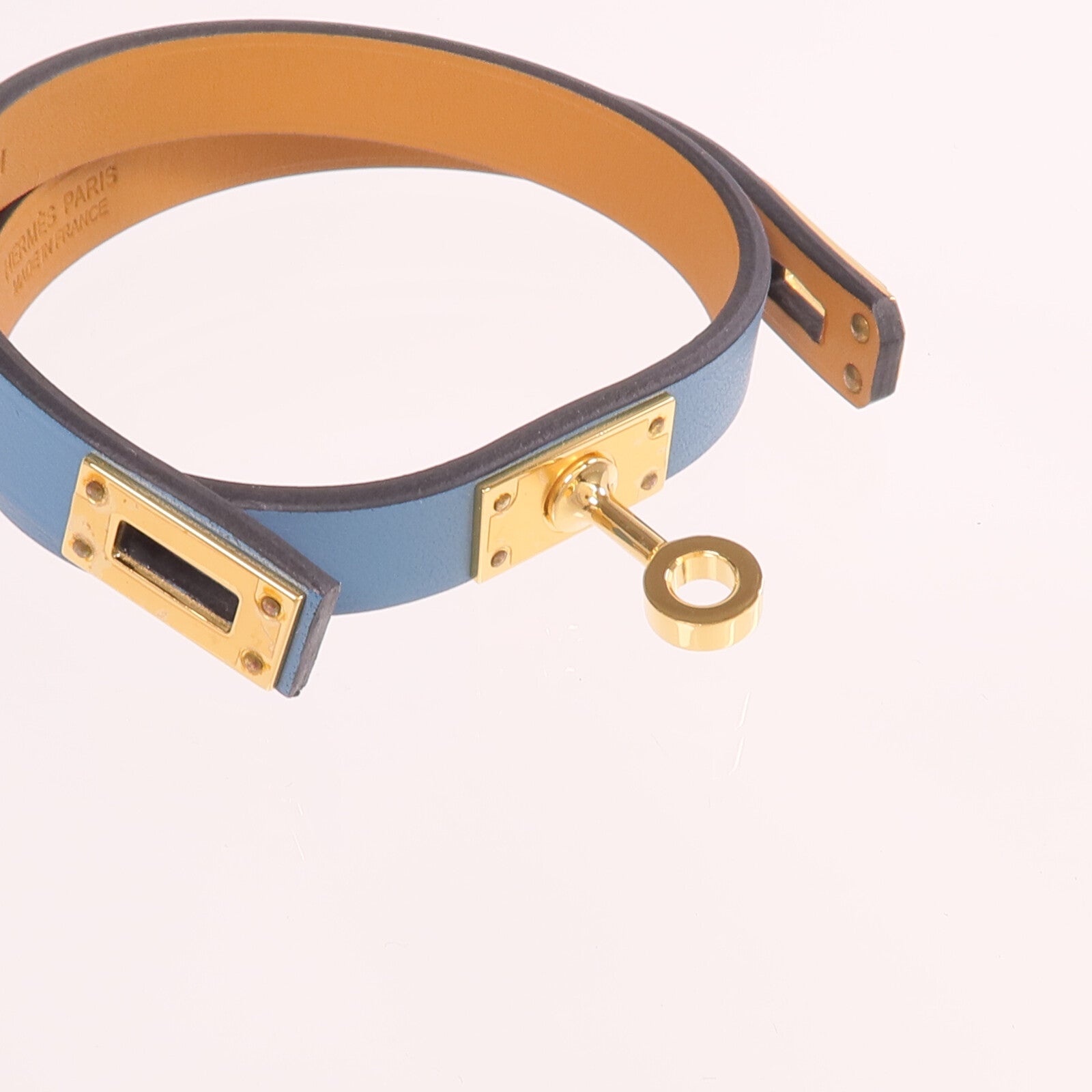 HERMES 【激減優惠】Swift皮革Mini Kelly Double Tour Bracelet金扣手帶