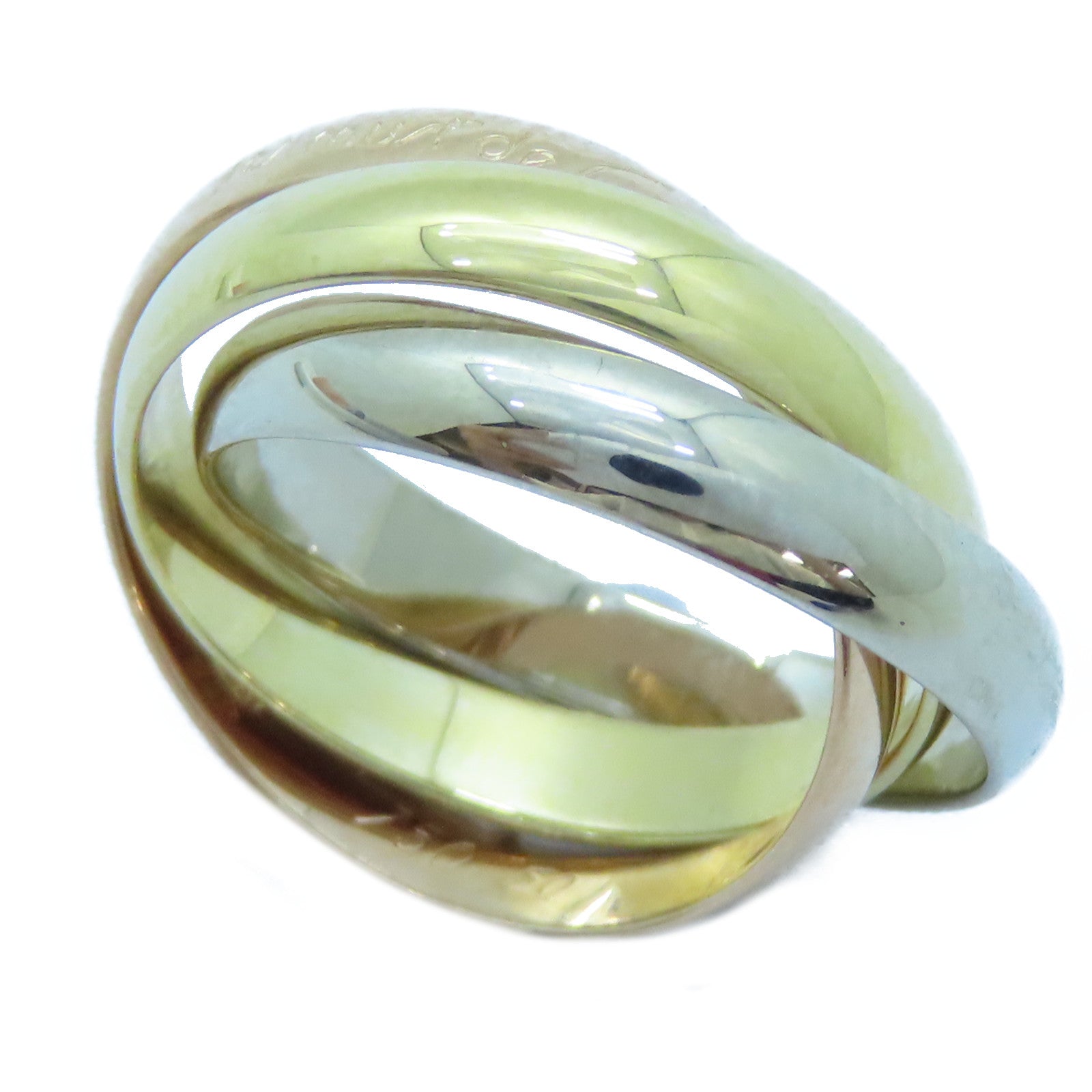 CARTIER 【激減優惠】18K黃金/白金/玫瑰金Trinity戒指Cartier#50/US#5.5