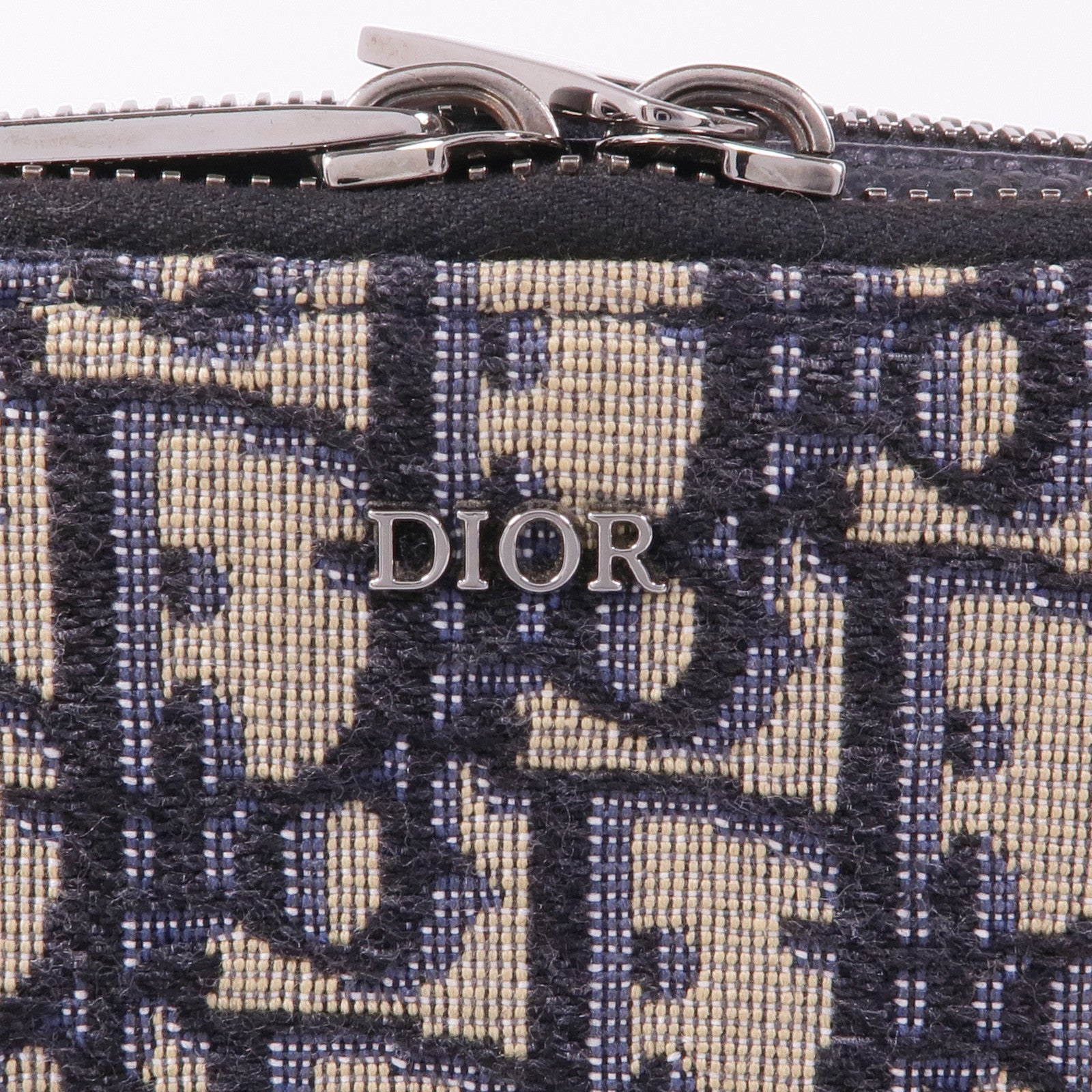 Dior 帆布Oblique銀扣肩背袋