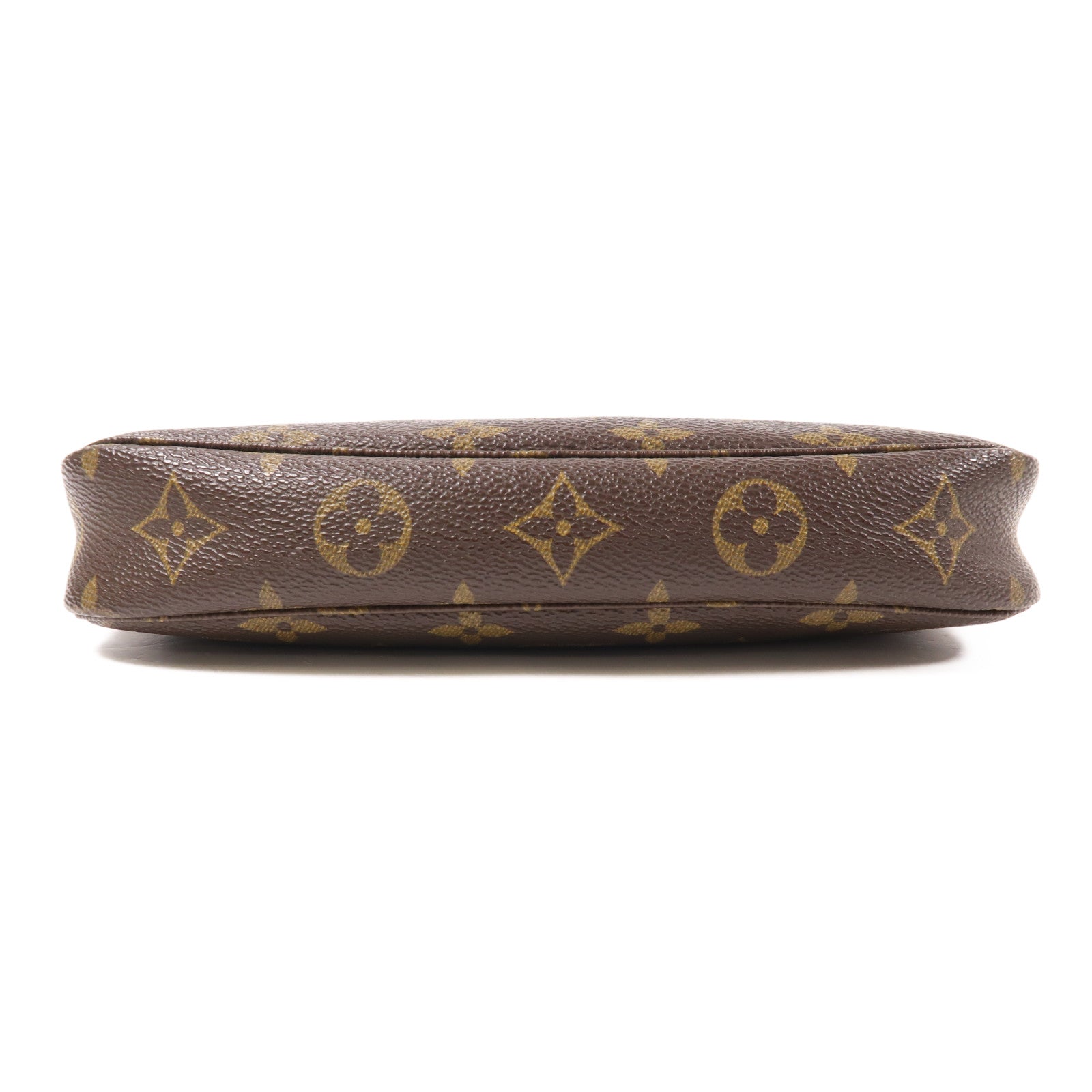 LOUIS VUITTON 【激減優惠】Monogram Pochette Accessoires金扣手挽袋棕色