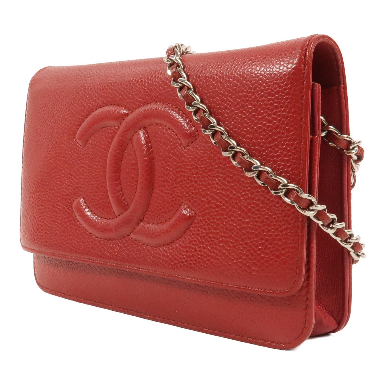 CHANEL 牛皮皮革Timeless Wallet On Chain鏈帶肩背袋
