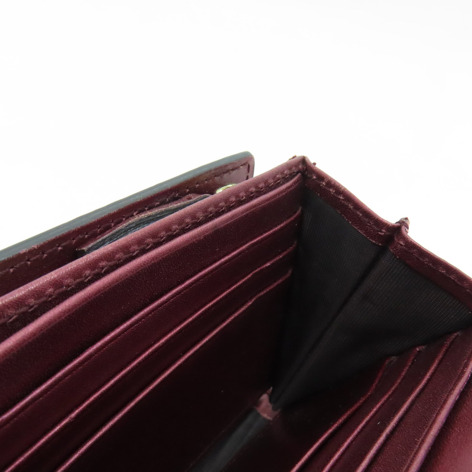 GUCCI patent leather Wallet gold buckle long wallet brown