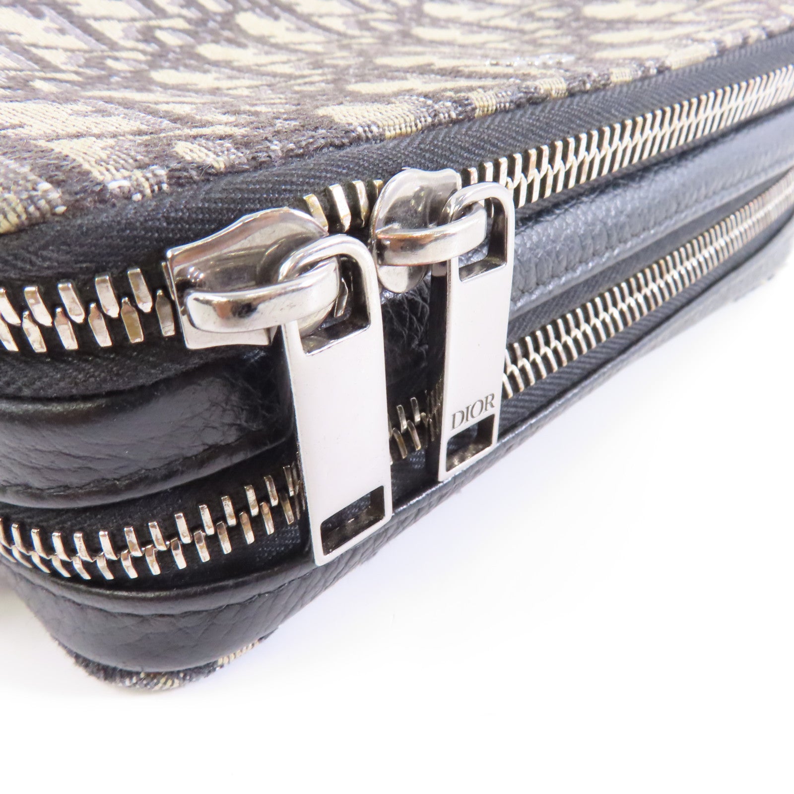 Dior 帆布Camera Bag銀扣肩背袋黑色