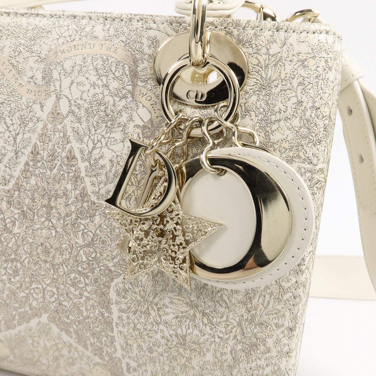 Dior 牛皮皮革Lady Dior Small手挽肩背兩用袋