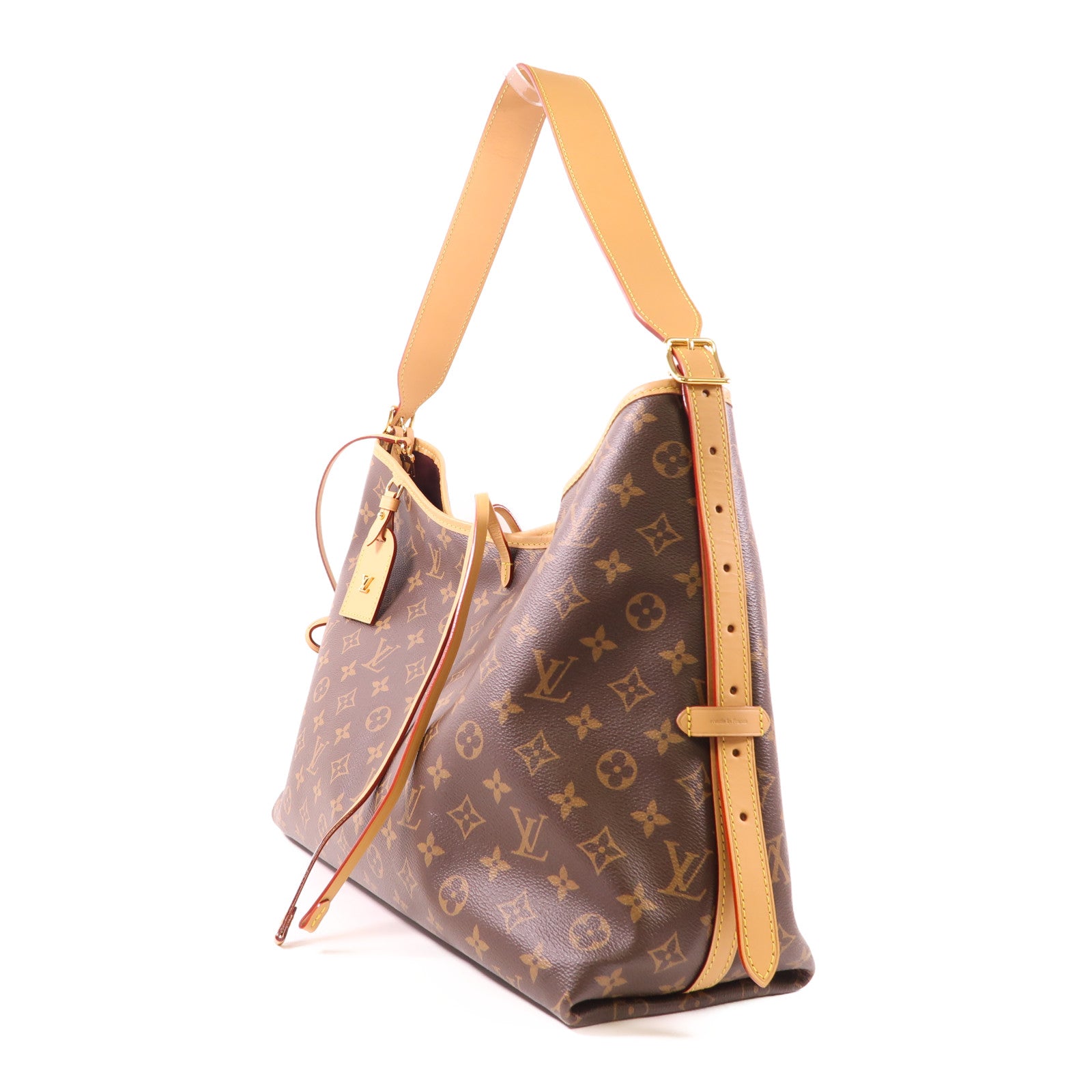 LOUIS VUITTON Monogram Carry All MM金扣肩背袋