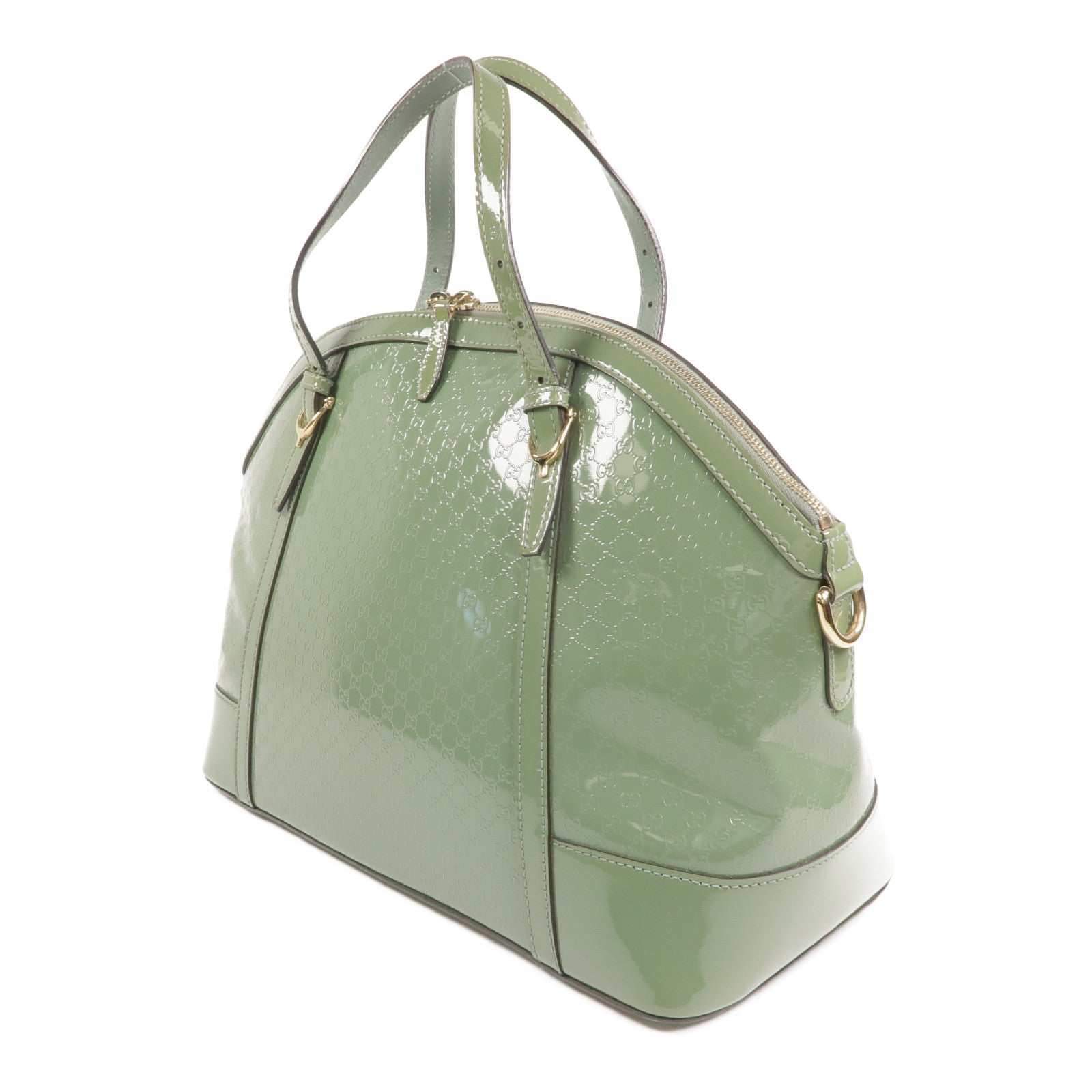 GUCCI 漆皮皮革2 Way Shoulder金扣手挽肩背兩用袋