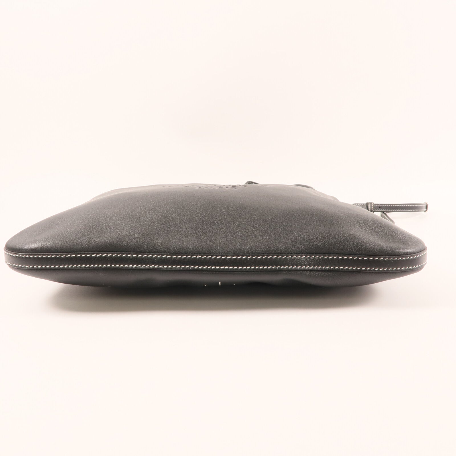 HERMES Evercolor皮革Bridado Backpack銀扣背包Noir