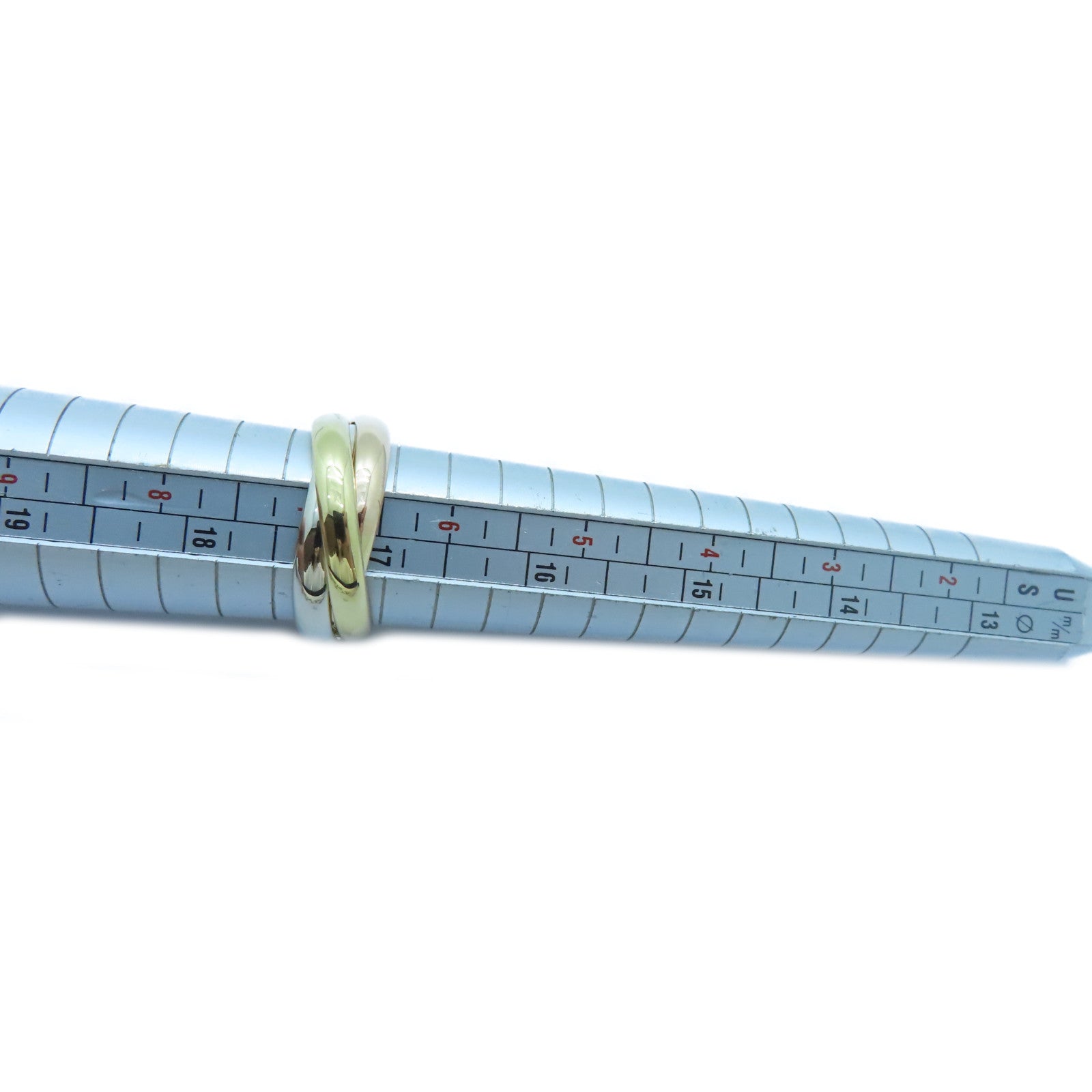 CARTIER 【激減優惠】18K黃金/白金/玫瑰金Trinity戒指Cartier#53/US#6.5
