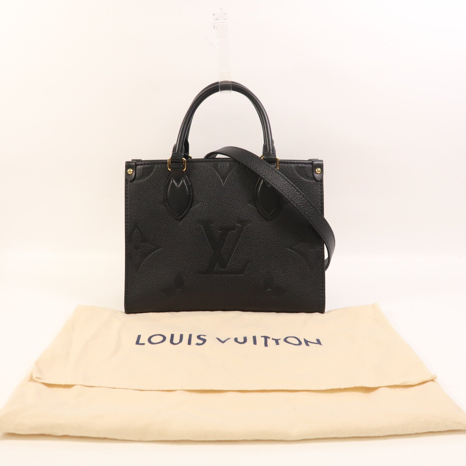 LOUIS VUITTON 【激減優惠】Monogram Empreinte OnTheGo PM金扣手挽肩背兩用袋