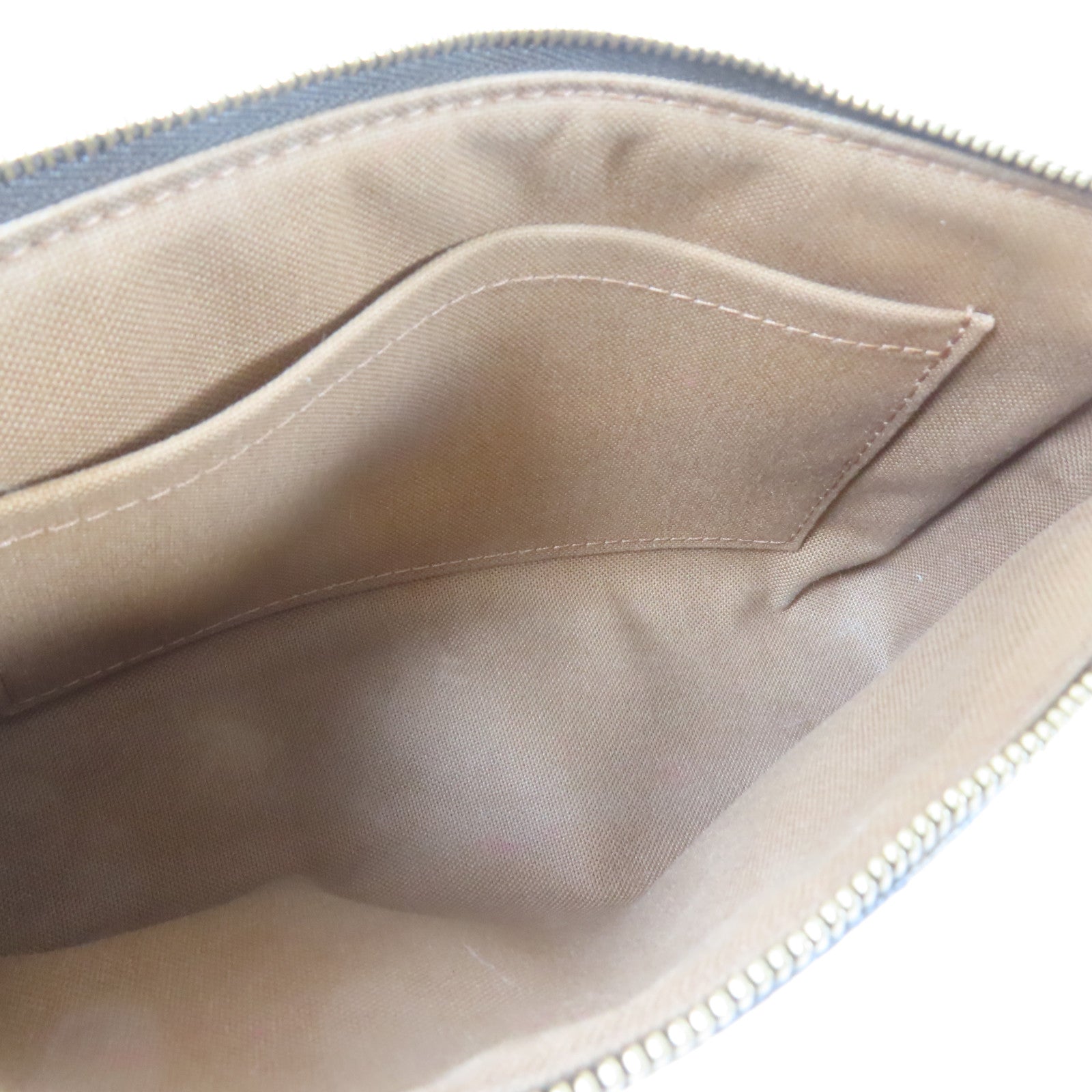 LOUIS VUITTON Monogram Pochette Accessories金扣肩背袋啡色
