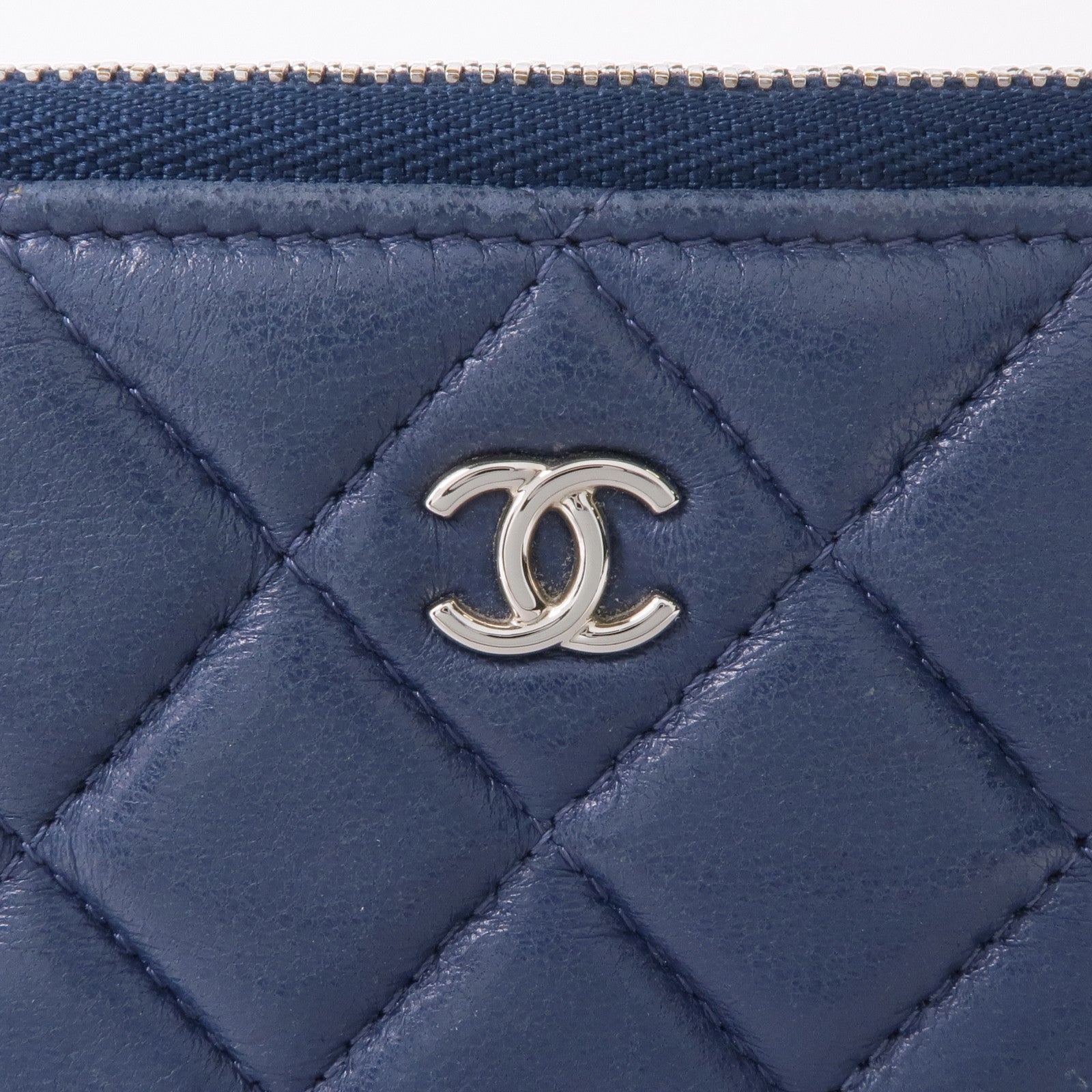 CHANEL 羊皮皮革Coin Purse銀扣零錢包